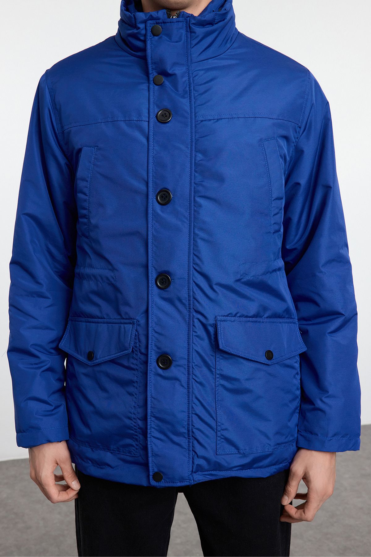 Trendyol Collection-Saks Regular Fit Χειμερινό παλτό αντιανεμικό Parka TMNAW25MO00023 4