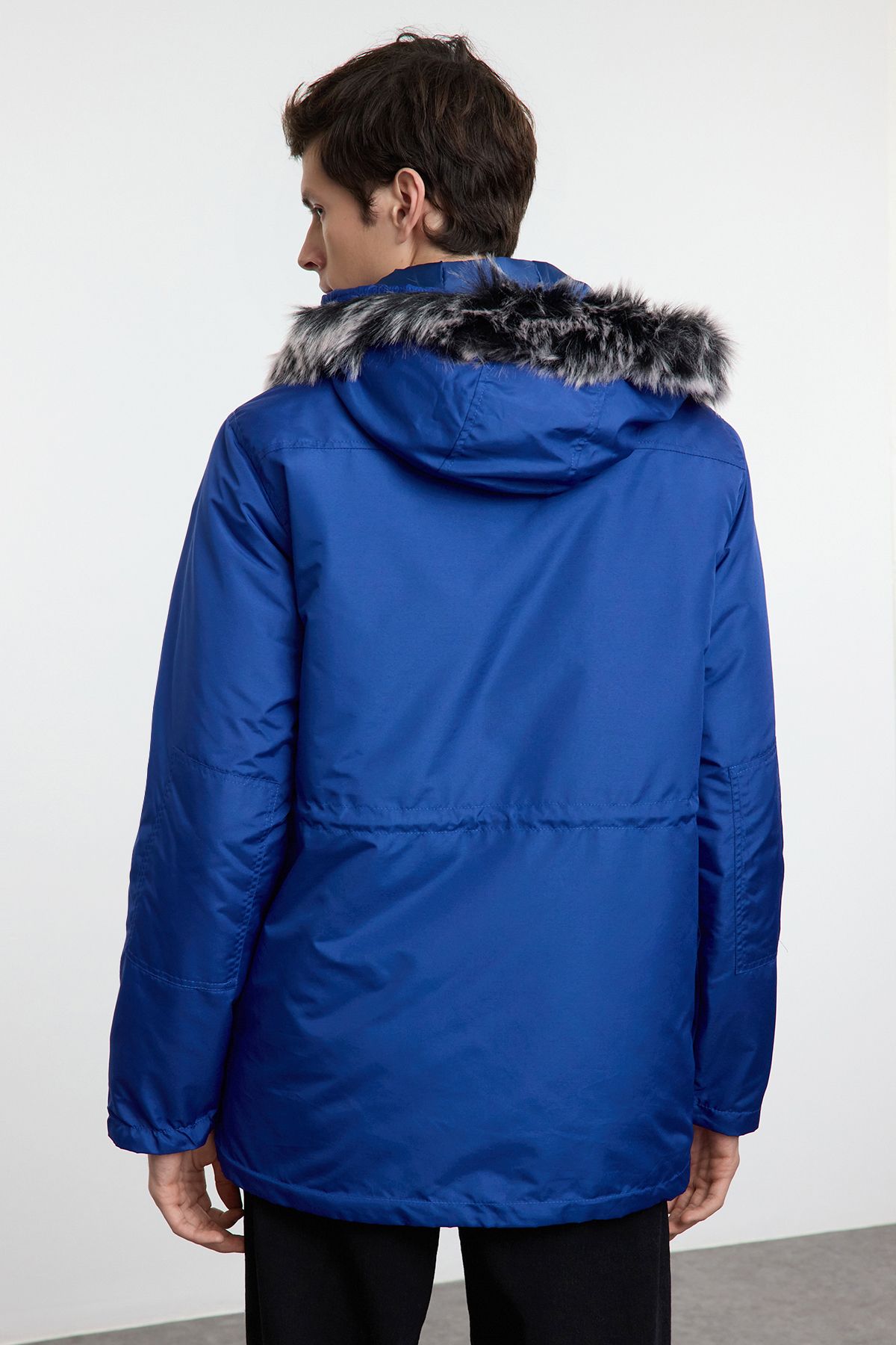 Trendyol Collection-Saks Regular Fit Χειμερινό παλτό αντιανεμικό Parka TMNAW25MO00023 5