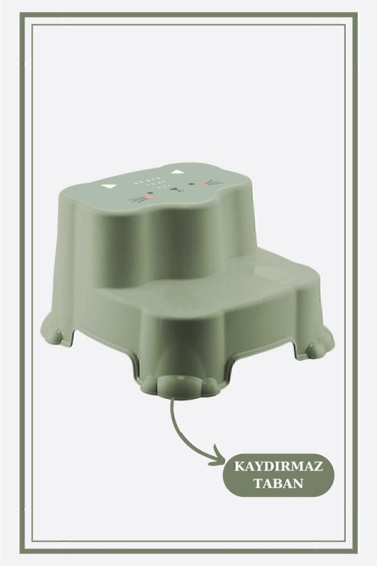 PONÇİK STORE Kaydırmaz Çocuk Taburesi Çift Basamaklı, Çocuk Banyo Lavabo Basamak Merdiven Yükseltici
