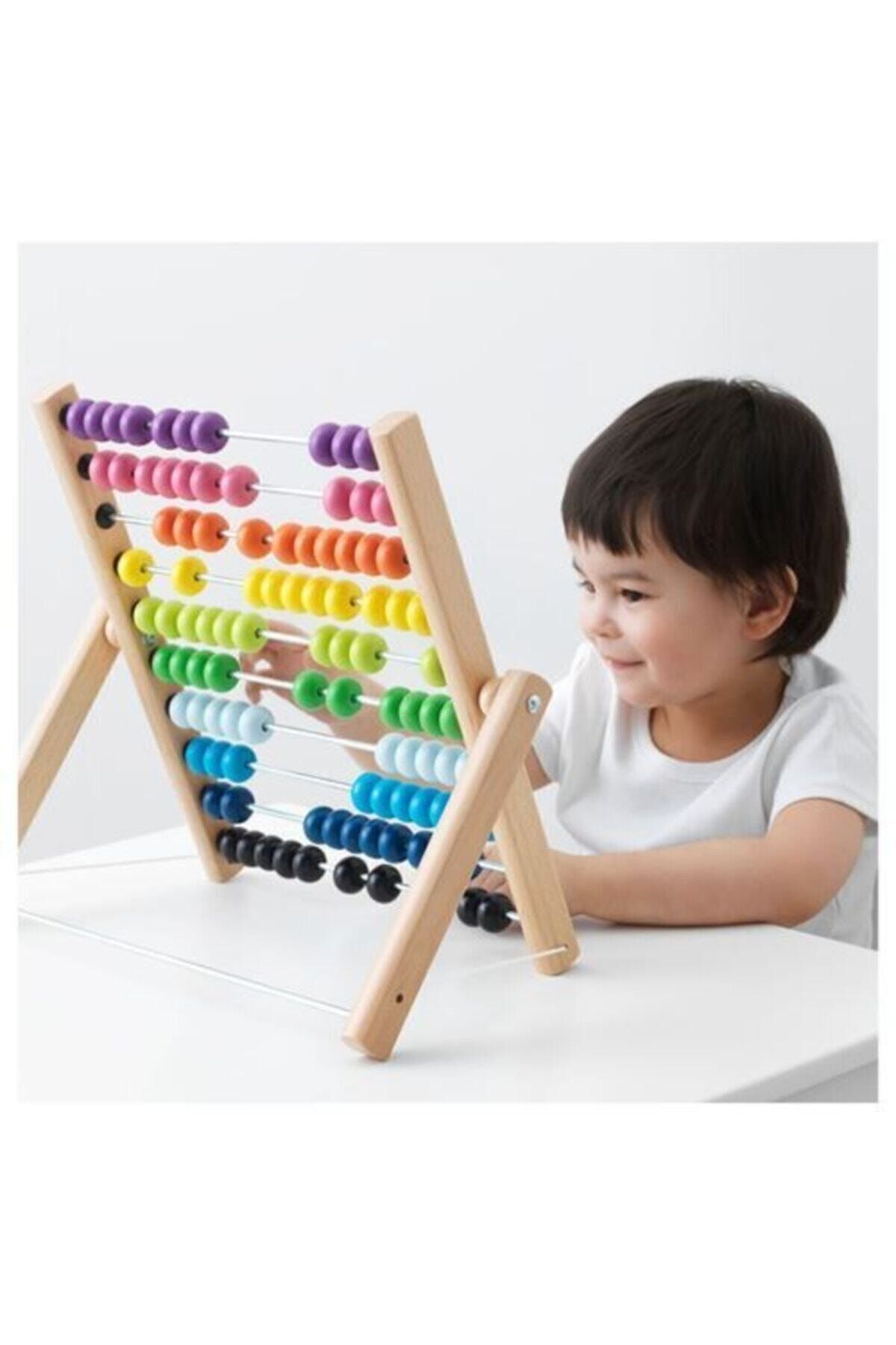 IKEA-Wooden Toy Number Game - Width: 39 cm, Height: 33 cm, Solid Beech Wood 4