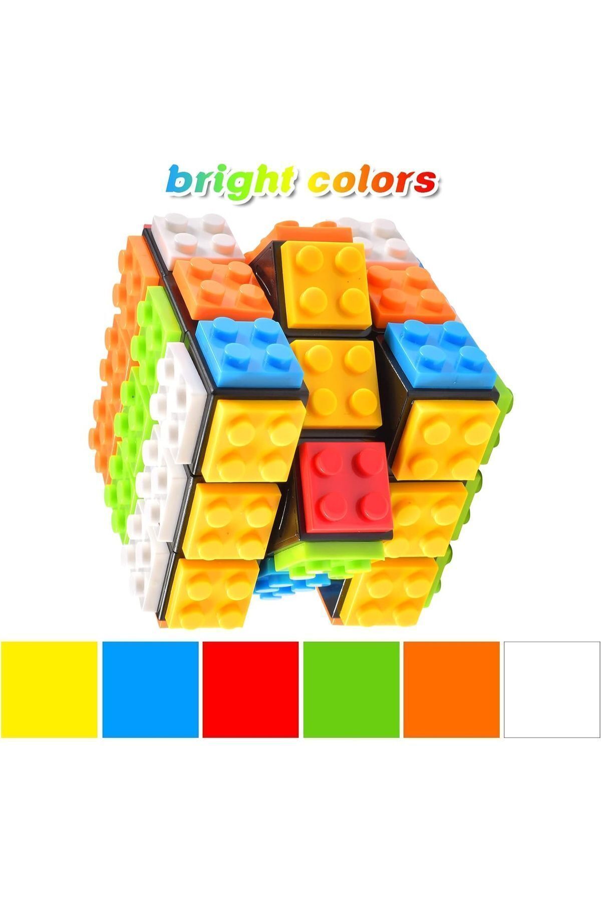 TOYFEST-3X3 Colorful Jigsaw Puzzle - Intelligence and Mind Cube with Plug-In Removable Structure 4
