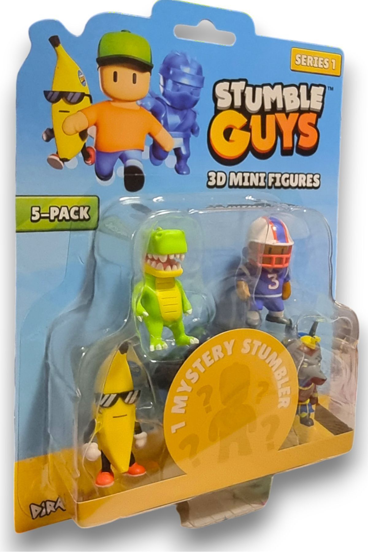 TOYFEST-Stumble Guys Series 1 - 3D Mini 1 i Set of 5 Figures with Surprise - T-rex Quarterback Banana Guy Anubis 2
