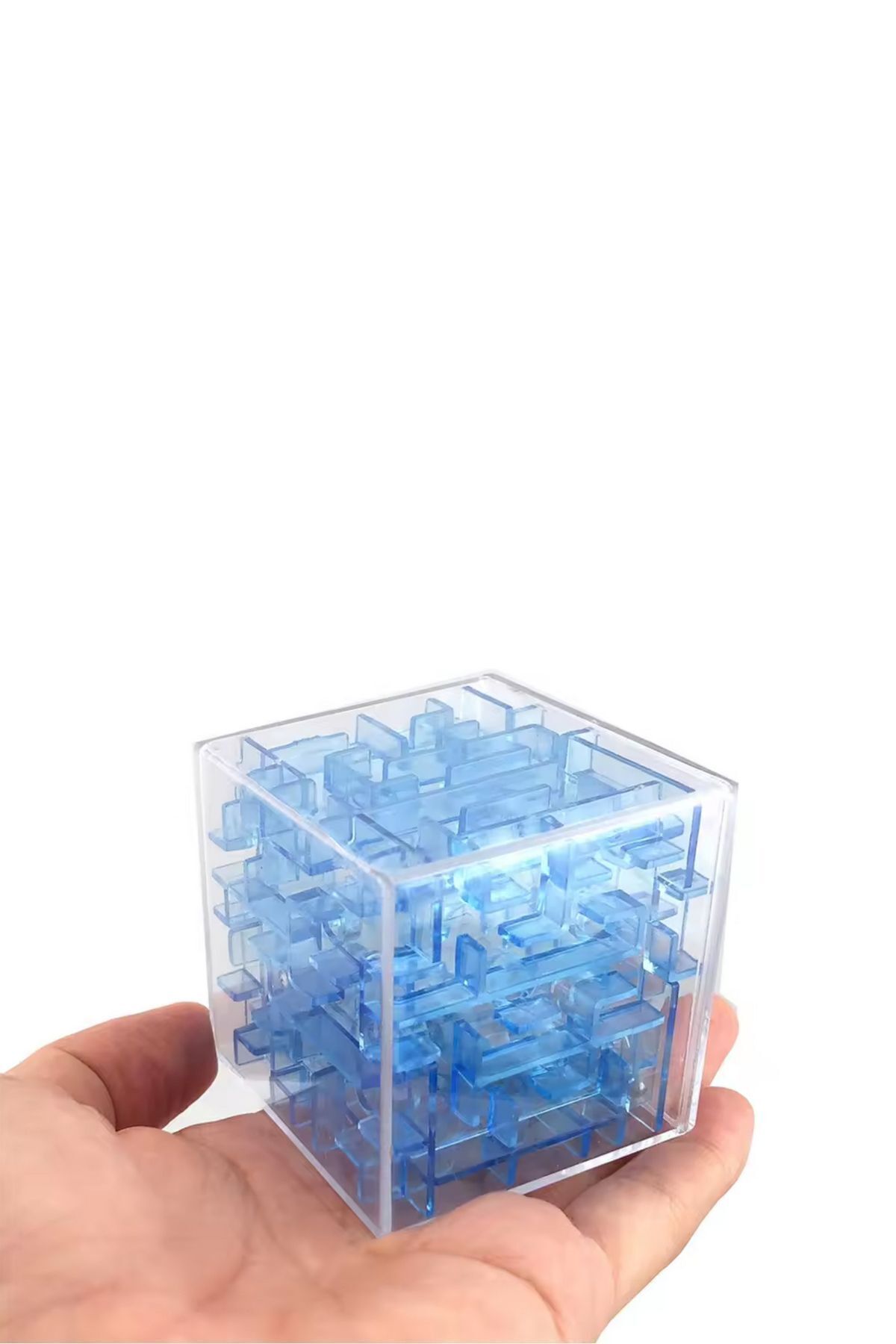 TOYFEST-Blue Iron Ball Maze Intelligence and Intellect Cubic Cube 4