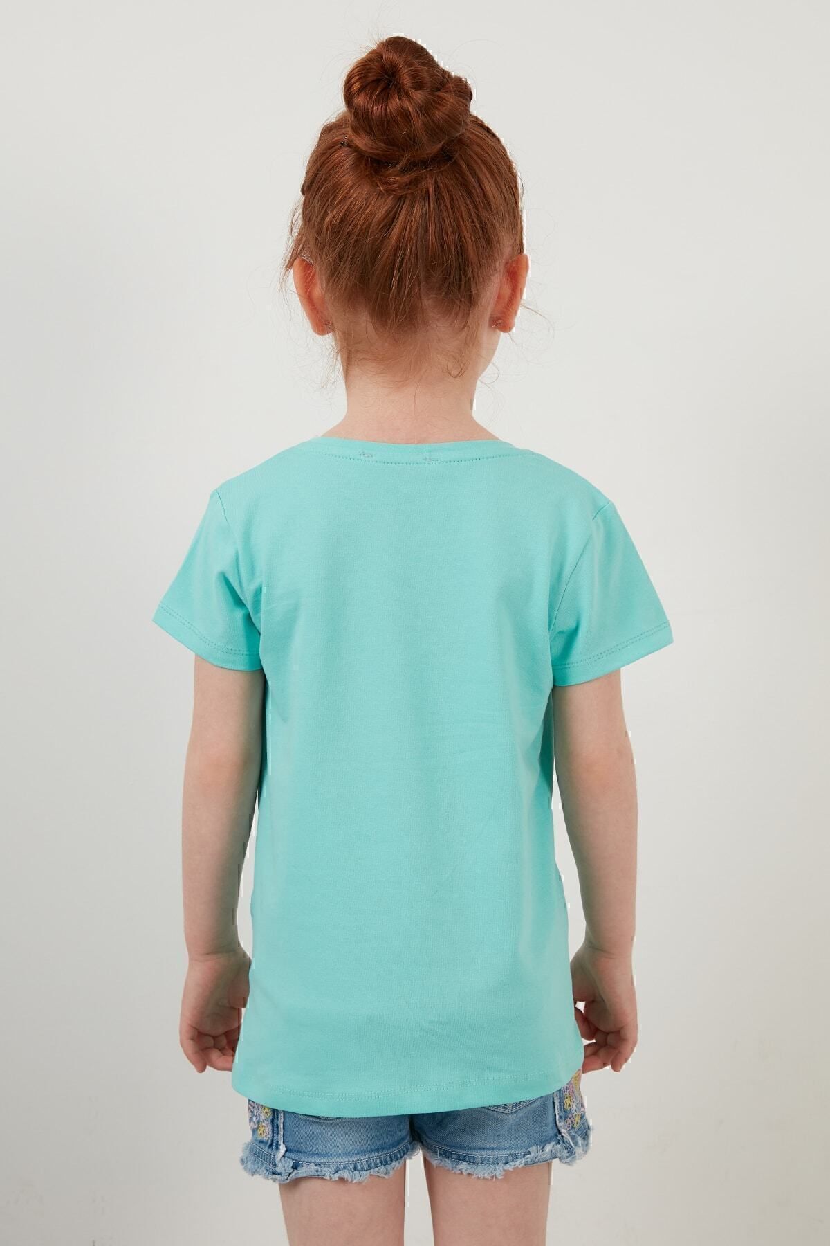 Lela-Tricou din bumbac cu decolteu rotund Tricou pentru fete 5