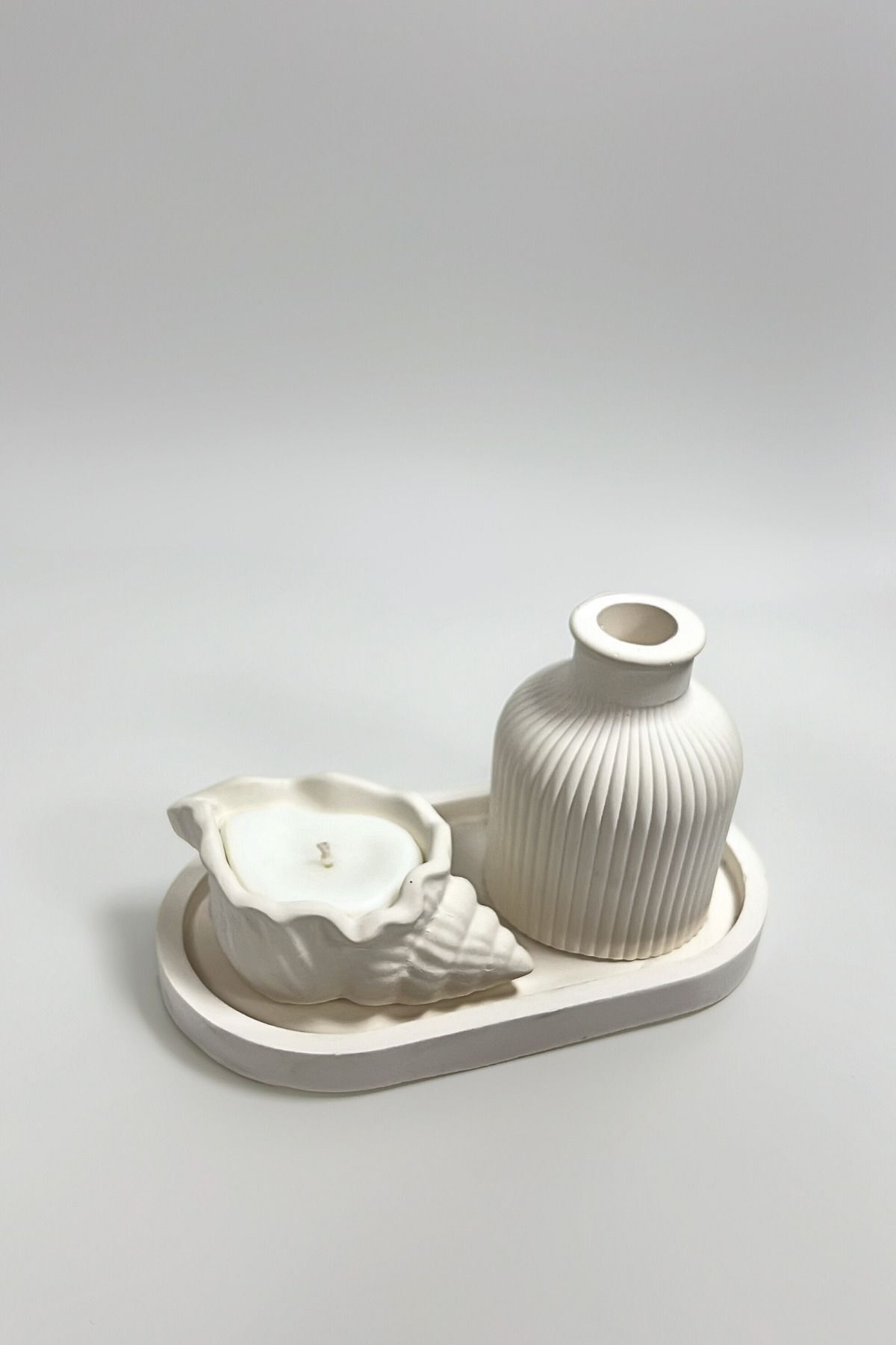 Decorative Vase Candle Coaster Set of 3 (Flowers not included)