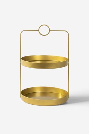Genel Markalar 2 Katlı Gold Metal Organizer - Çok Amaçlı Düzenleyici - Luna P...