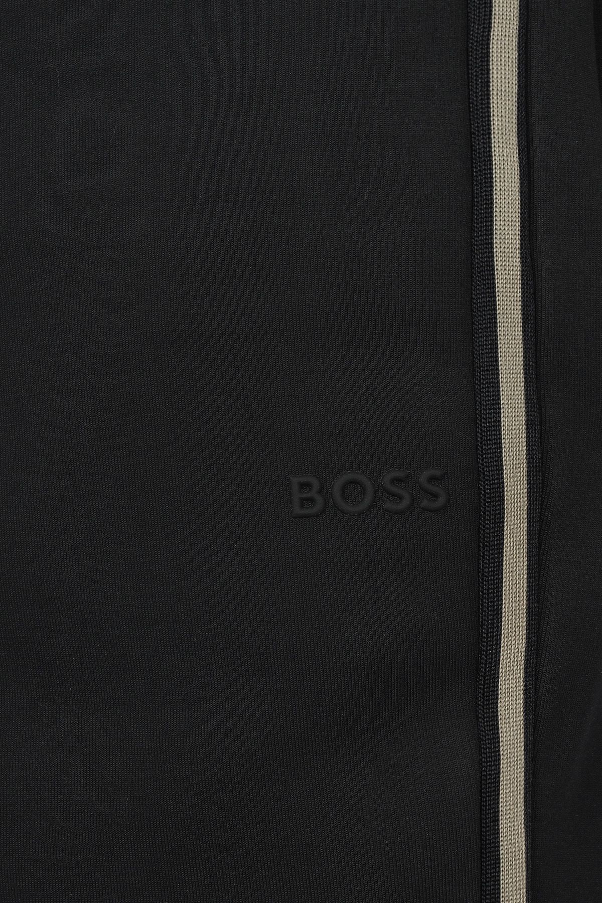 شلوار مردانه پارچه بافندگی مدل مسطح کمر تخت سیاه 50523895 001 BOSS