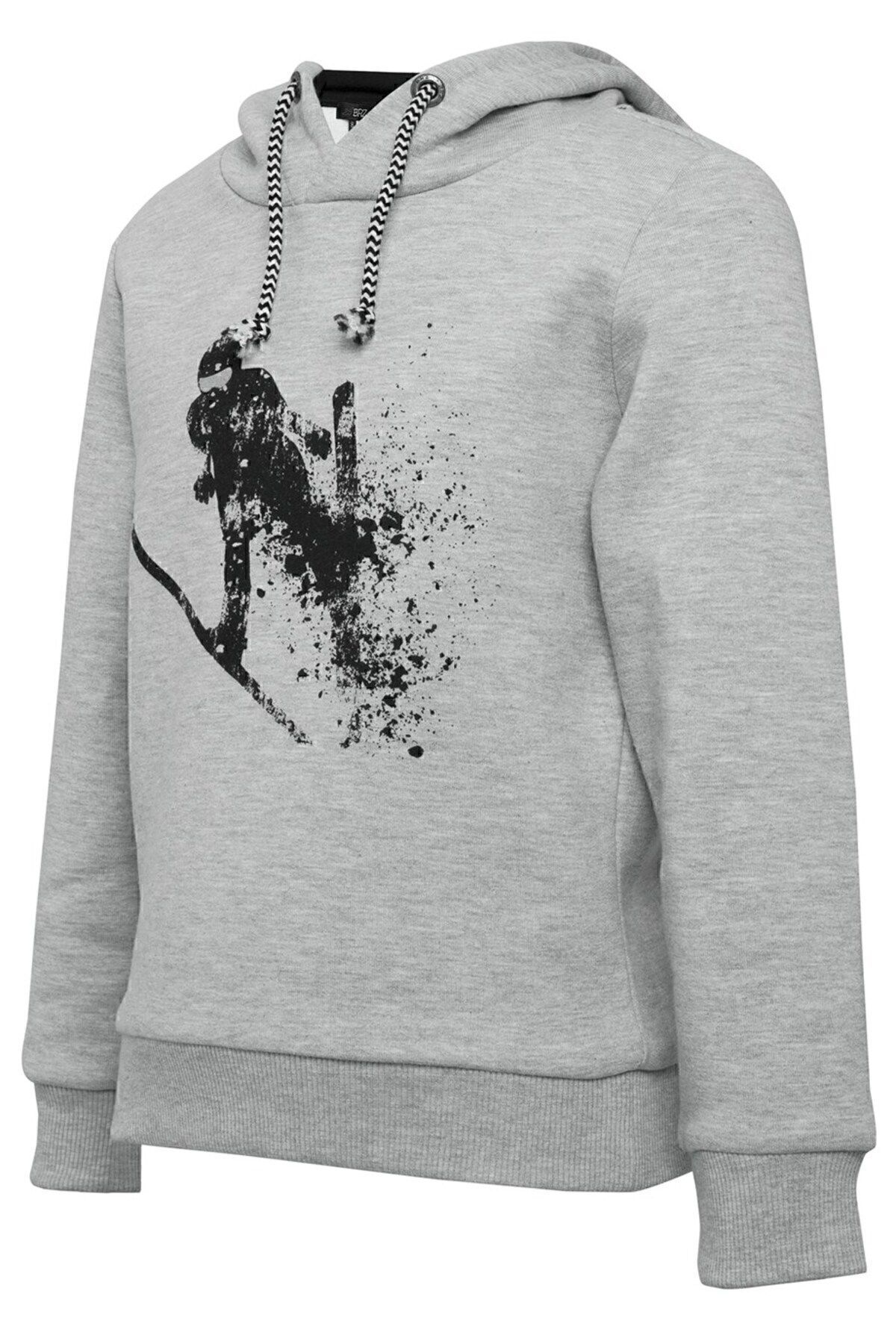 سویشرت پسرانه خاکستری BRZ KIDS | T-2021-06-29 اورجینال - تصویر 4