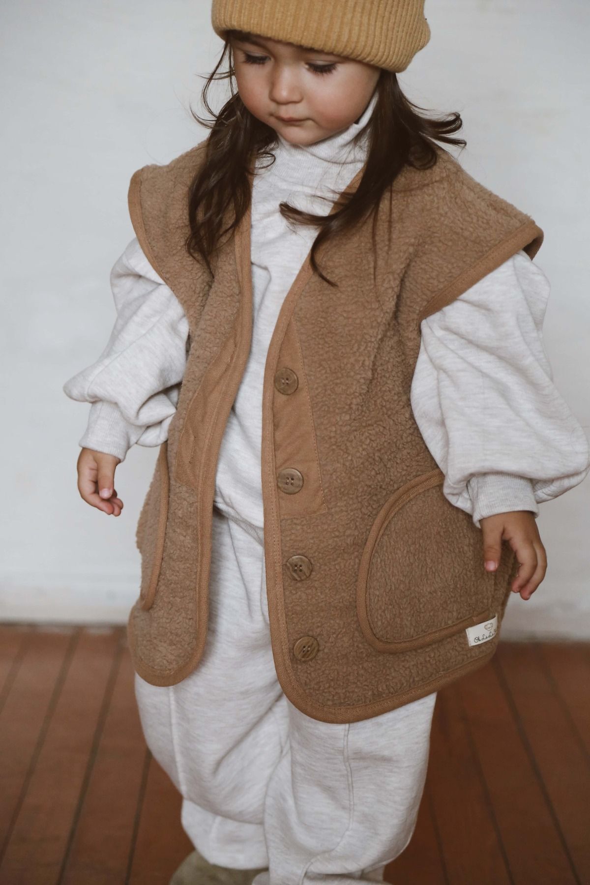 OhlalaKoala Milky Brown Wellsoft Vest for Children 1-6 Years- Trendyol