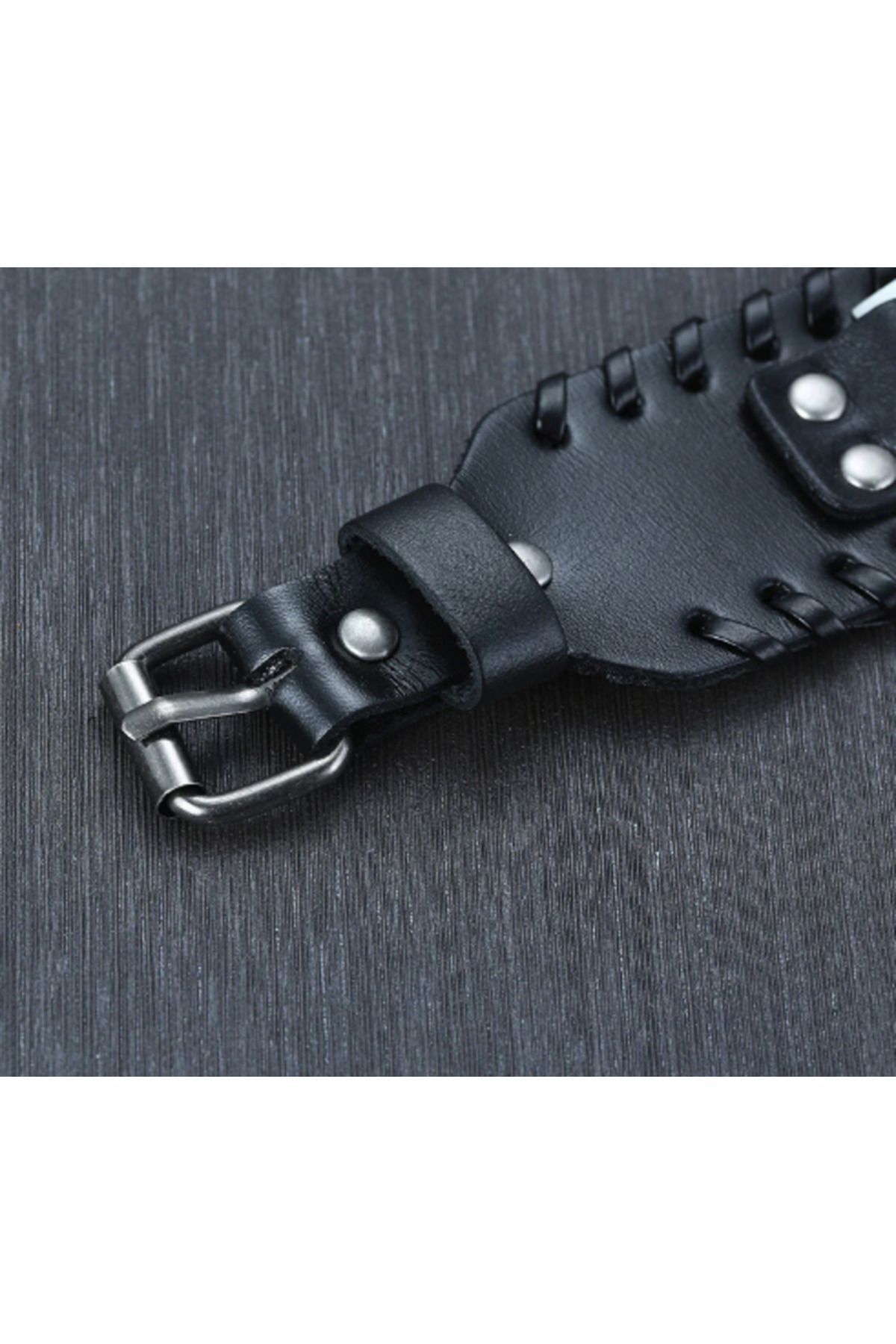 Visale Store-Vegan Leather Viking(Valknut) Jewelry Pirate Bracelet 6
