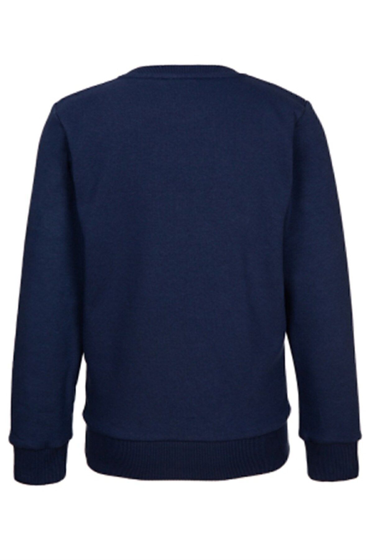 سویشرت پسرانه آبی سرمه ای BRZ KIDS | T-2021-06-85 اورجینال - تصویر 2