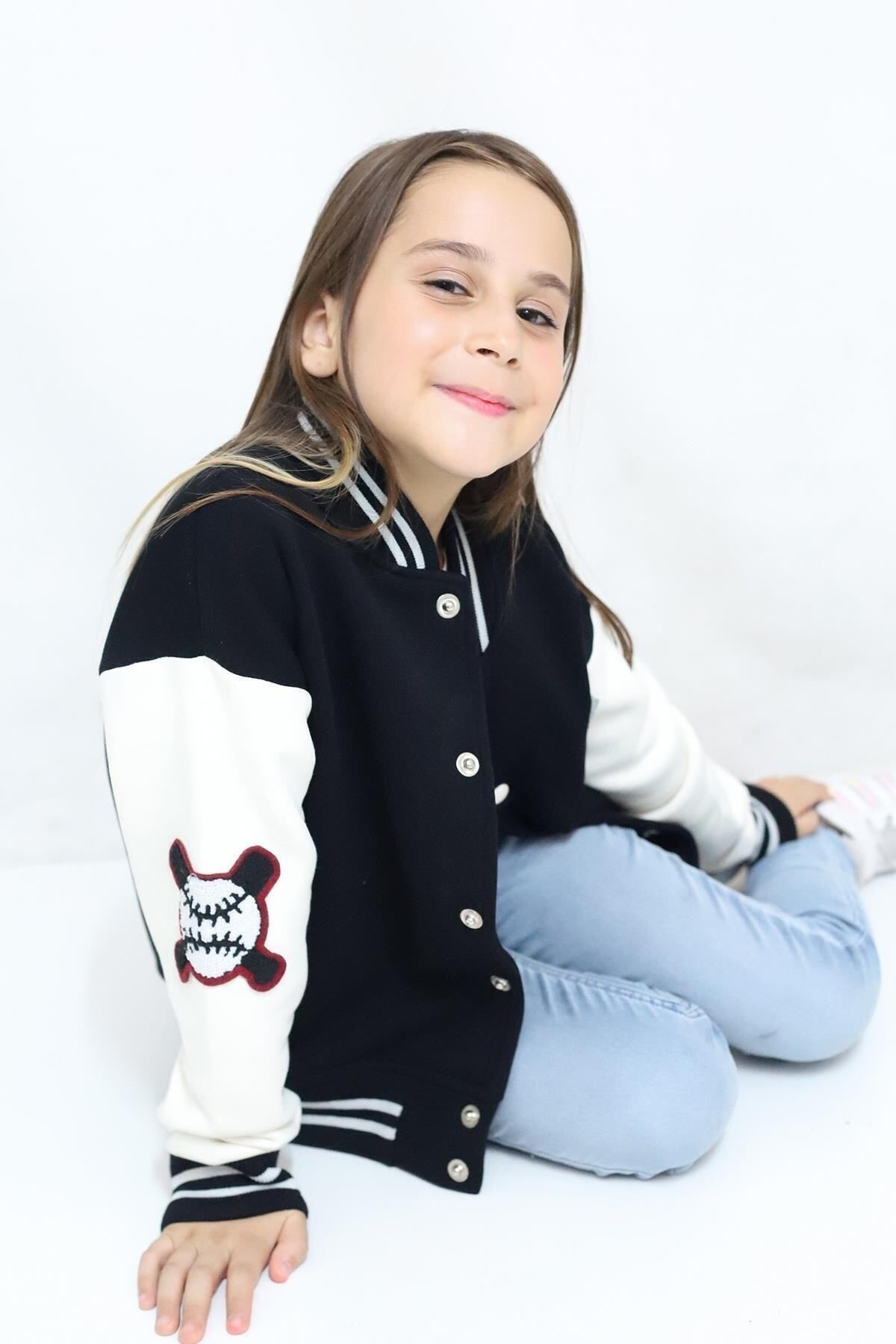 Unisex Oversize Kız,Erkek Çocuk Kolej Ceket 8003(6-10 Yaş)