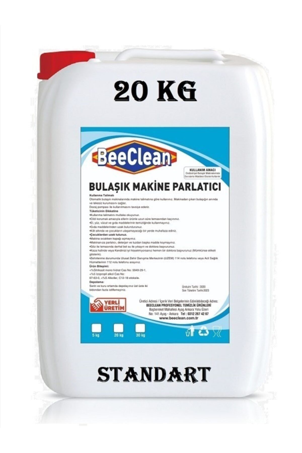 20 Kg Standart Endüstriyel Bulaşık Makinası Parlatıcısı / Parlatma / Parlatıcı / Lt / Litre