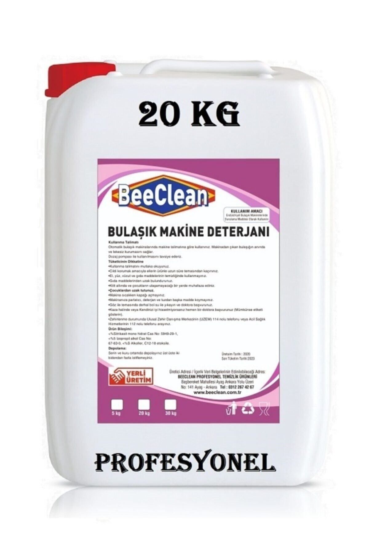 20 Kg Profesyonel Endüstriyel Bulaşık Makinası Yıkama Deterjanı Sıvı / Lt / Litre