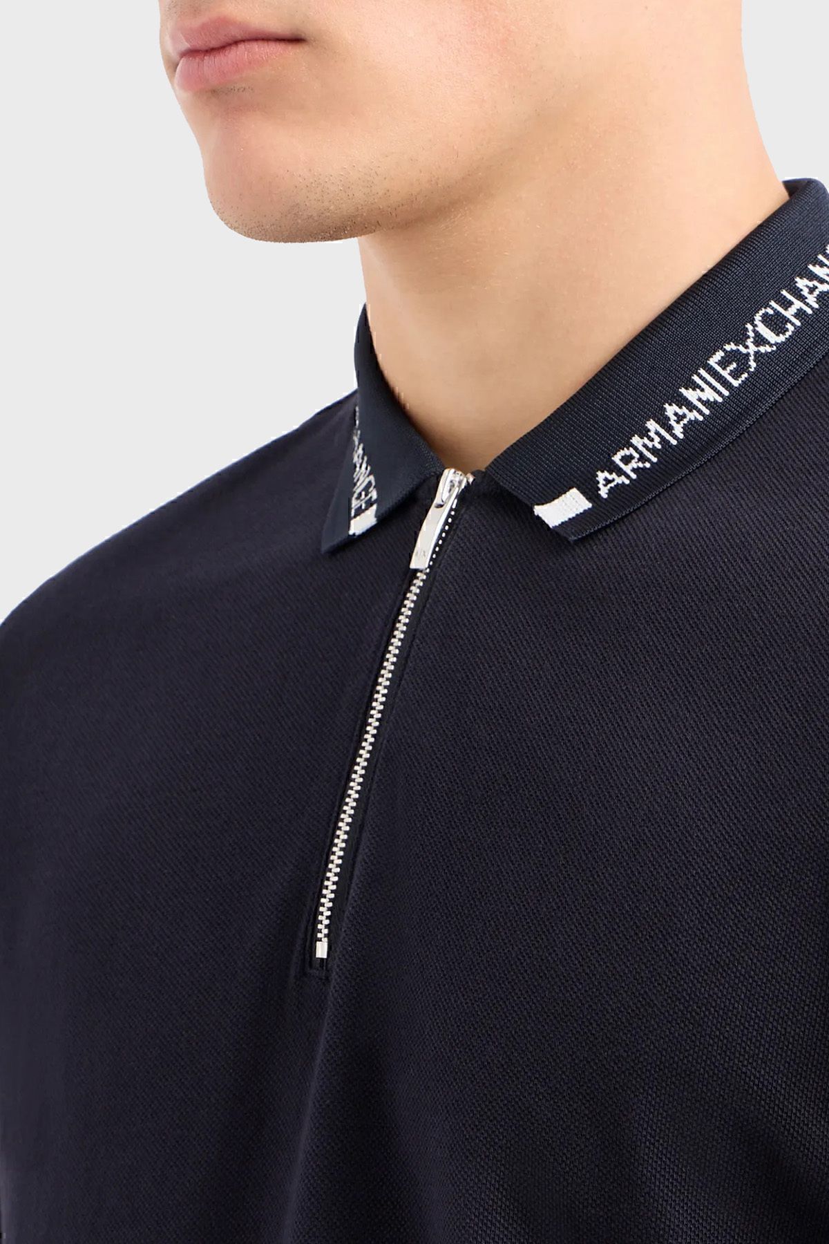 تی شرت یقه پولو آبی مردانه پنبه معمولی مناسب چوگان yaka tring پیراهن یاکا 3dzflh zjm5z 1583 Armani Exchange