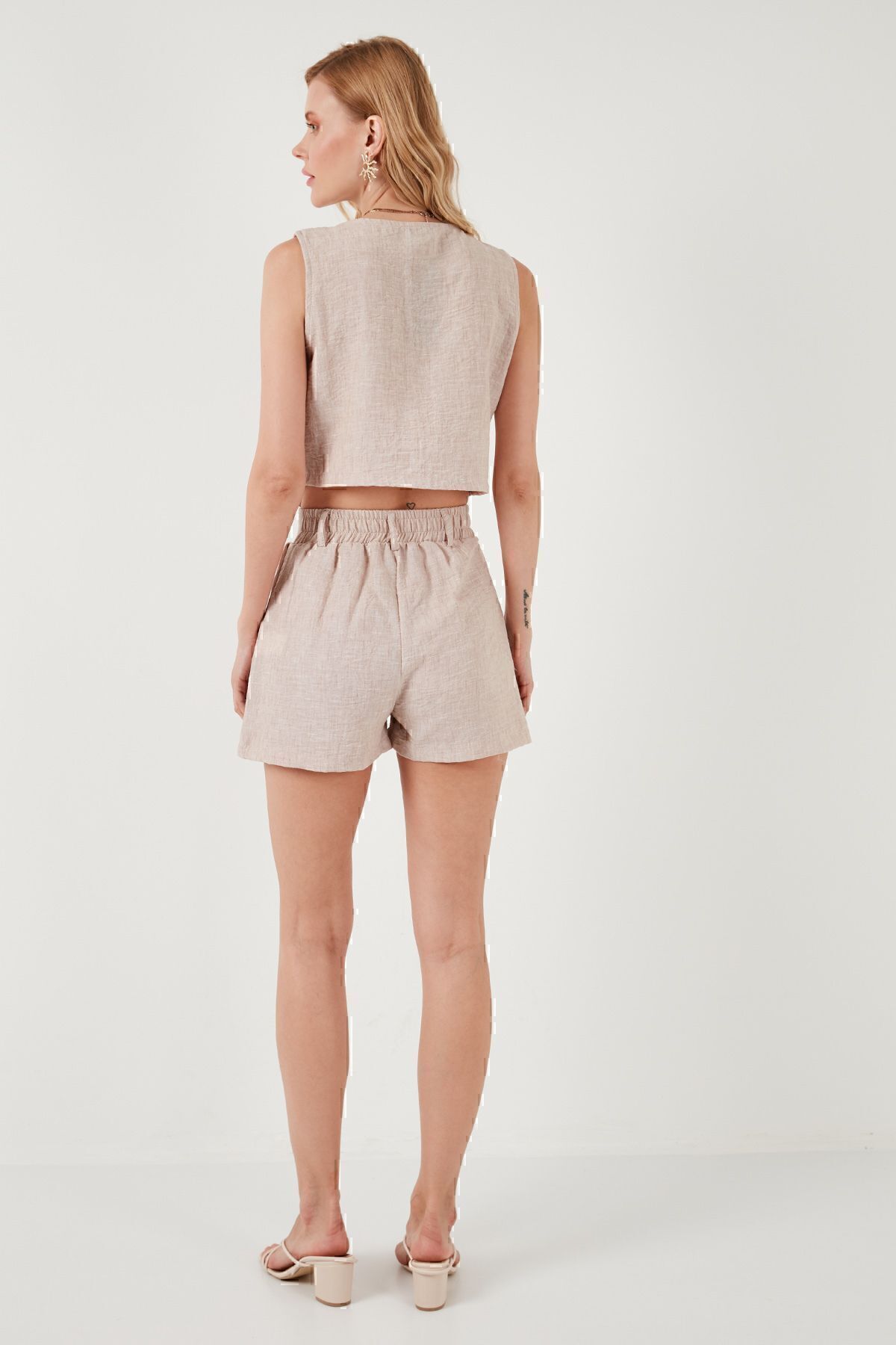 Lela-Sada šortek Regular Fit s výstřihem do V – Vesta SET67045802S4 6