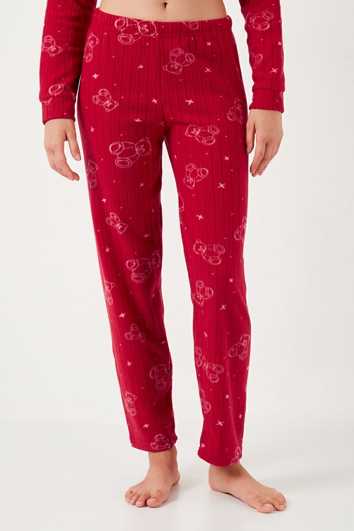 Lela-Fleece Standard Fit Pajama Set - Buttoned, Pajama Set 6095616 6
