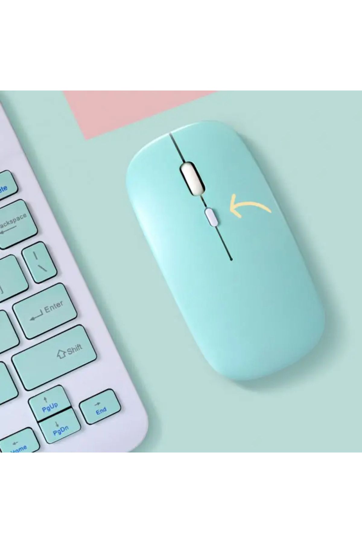 Şarj Edilebilir Bluetooth 2.4G Kablosuz Klavye Mause Set Android IOS Windows Uyumlu 5