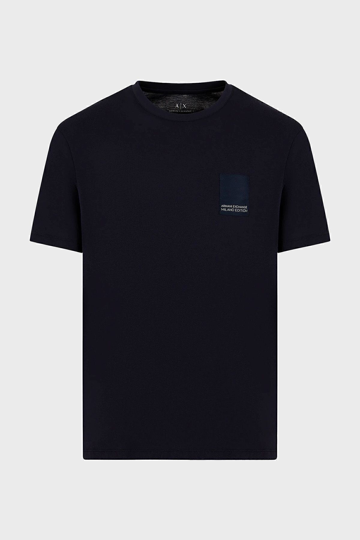 تی شرت آبی مردانه پنبه به طور منظم تناسب دوچرخه پیراهن 3dzthm zj8ez 15cx Armani Exchange