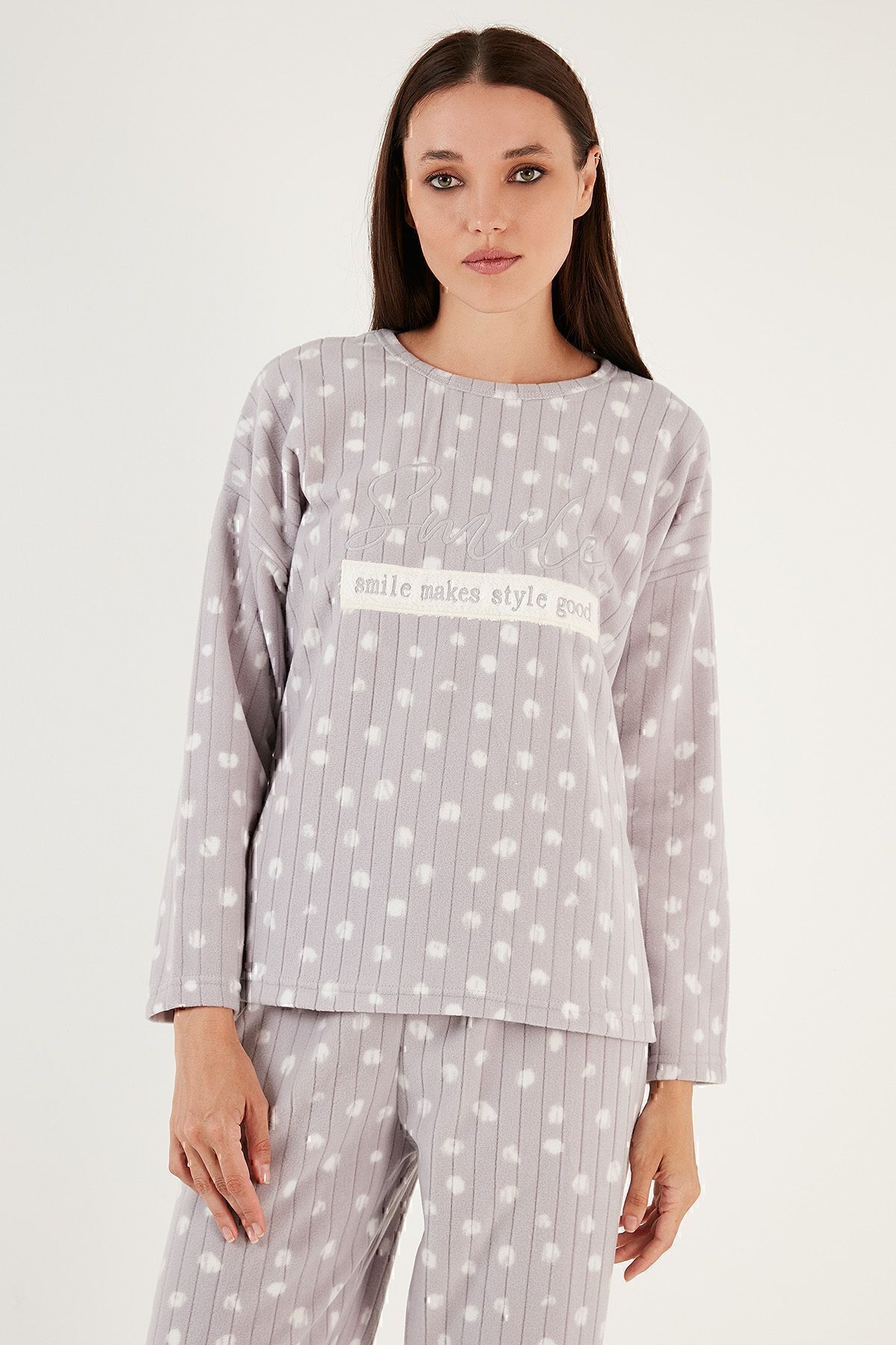Lela-Set de pijamale din lână cu decolteu obișnuit, cu ajustare obișnuită SET PJAMA 6571007 3