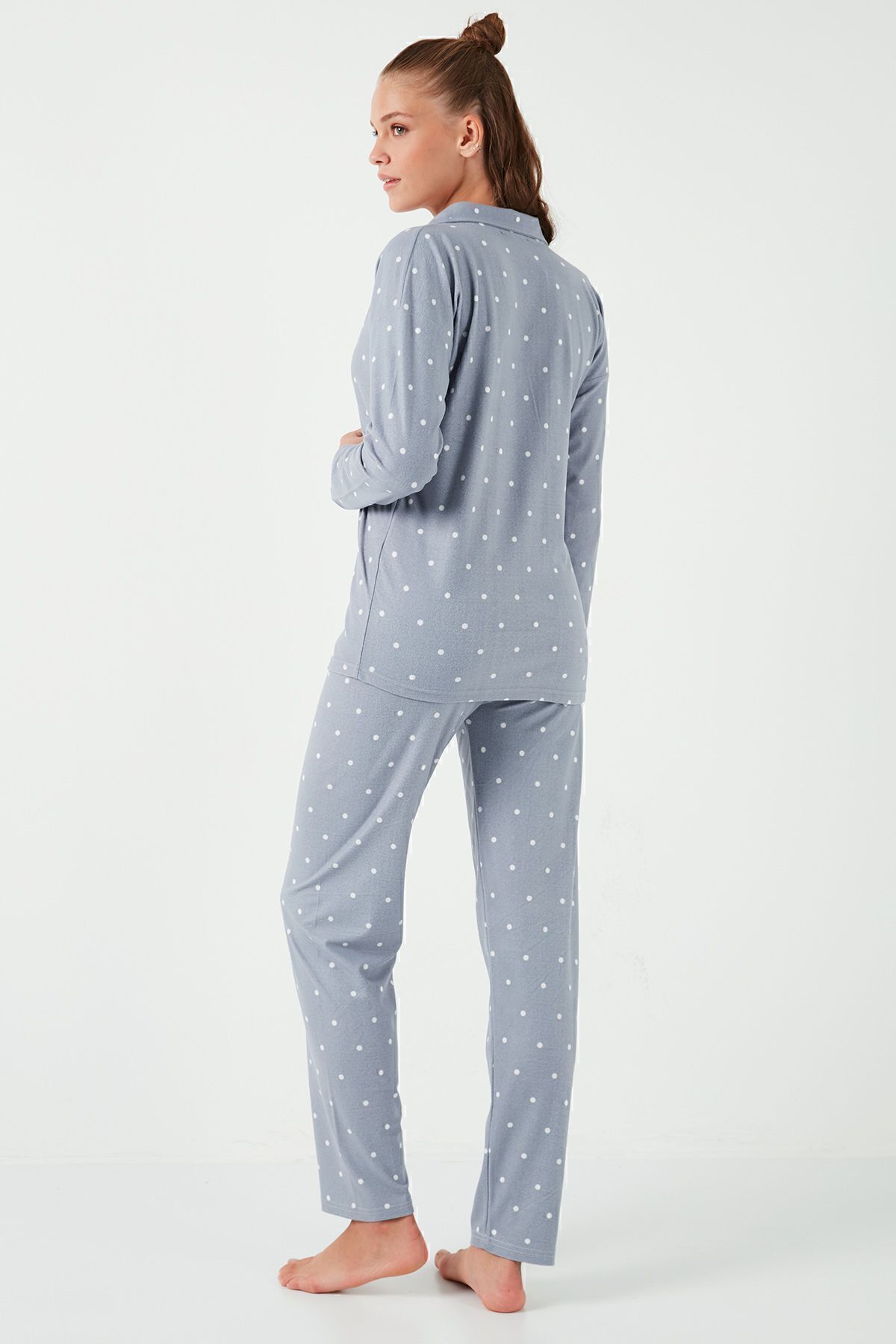 Lela-Stretch Standard Fit Buttoned Pajama Set - 60956601 8