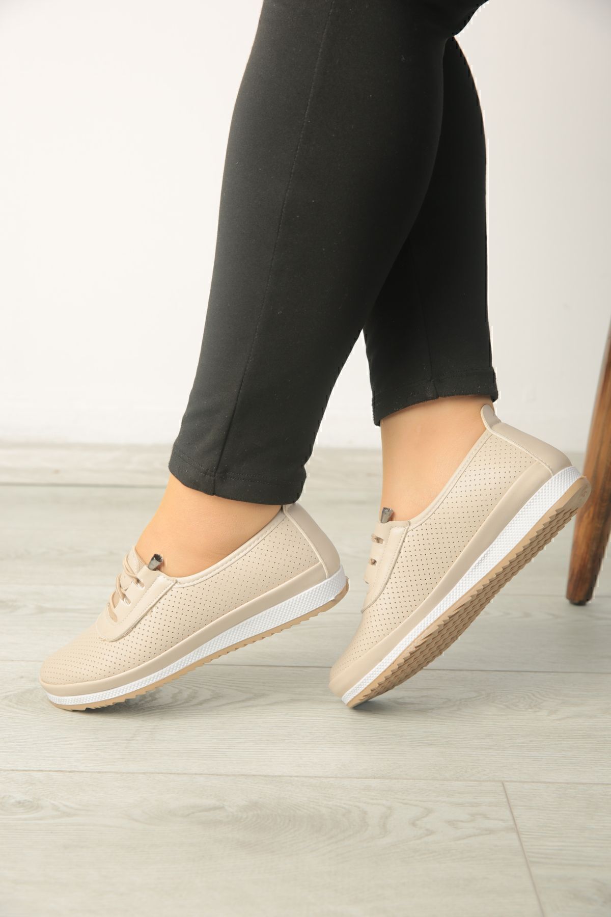 ASL SHOES STORE-Talpă ortopedică Zilnic, moale, confortabilă, pentru femei, pantofi de balerină perforați cu șnur 4