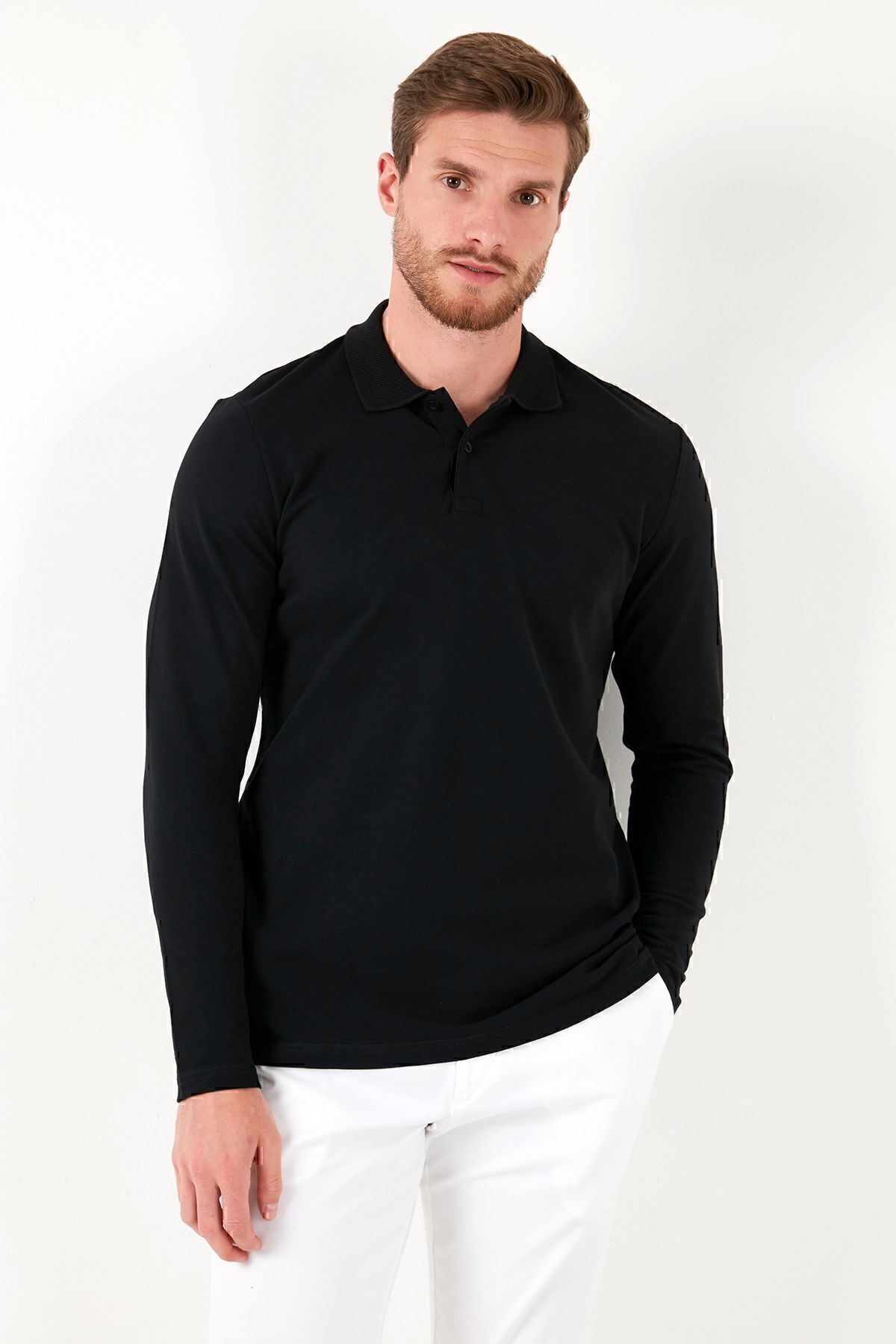 Buratti-Men's Polo Neck Slim Fit Sweat - 100% Cotton SWEAT5905707 5