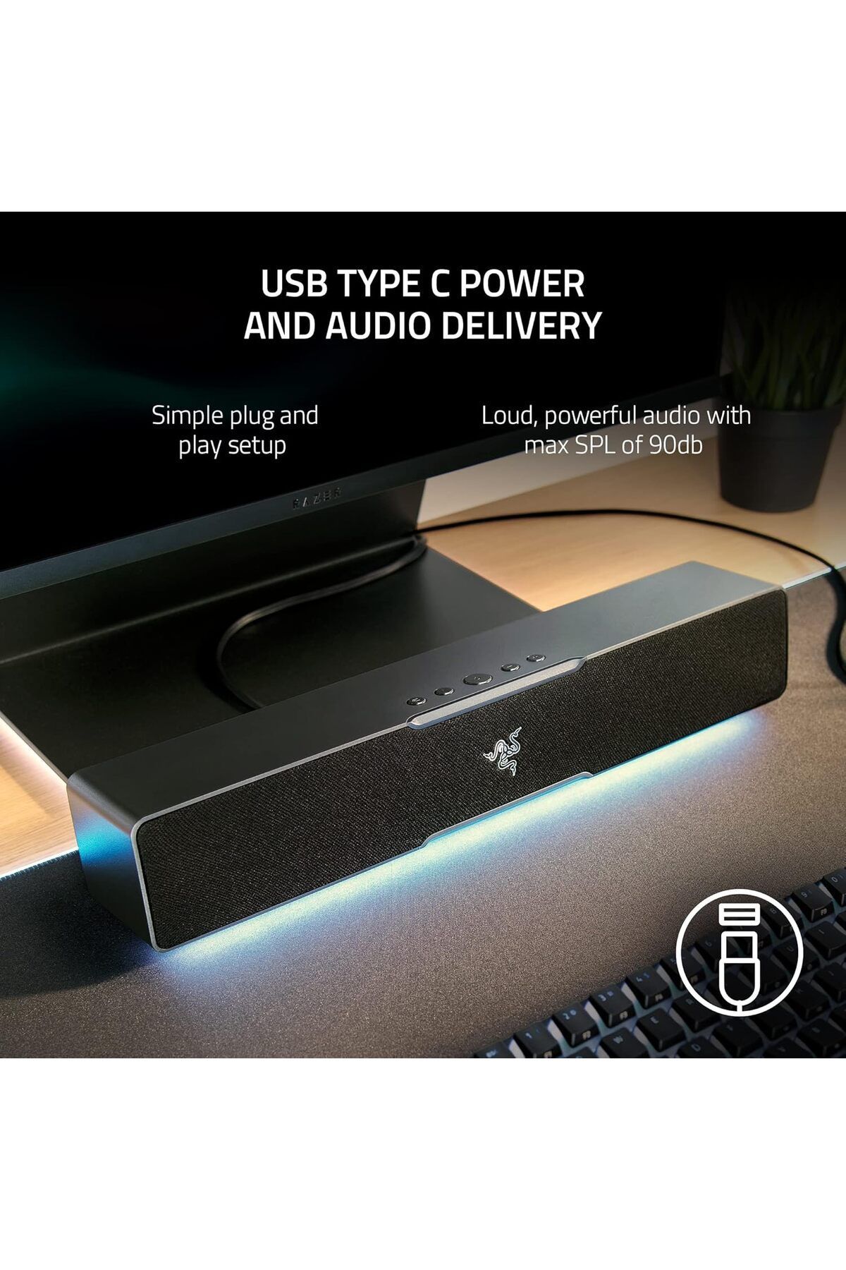 RAZER-Leviathan V2 X: PC Soundbar 4