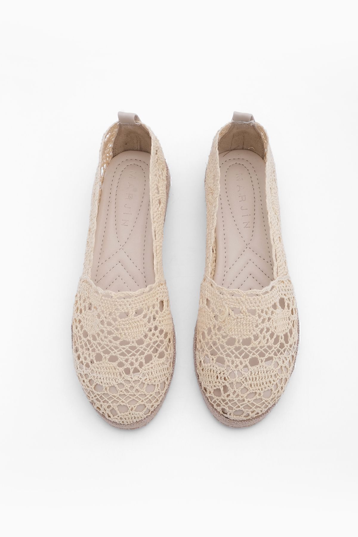 Marjin-Women's Knitted Espadrille Casual Shoes Erlin beige 5