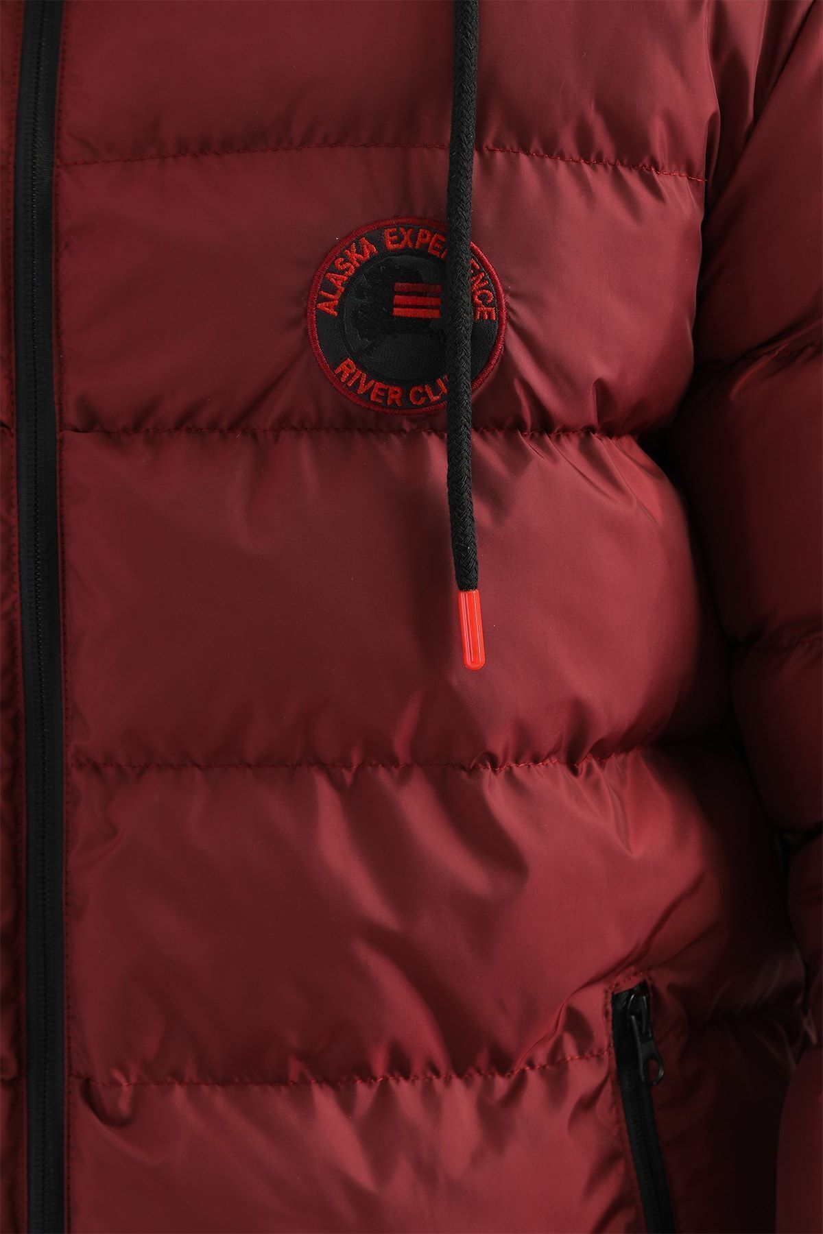 D1fference-Herren-Winter-Pufferjacke aus rotem Fleece mit wasser- und winddichter Kapuze 5