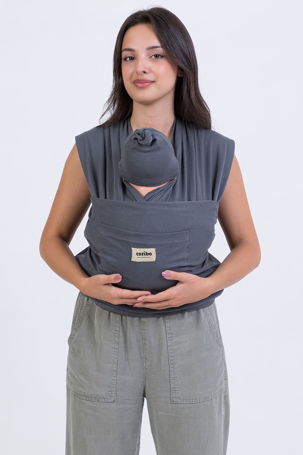 Cozibo Sling Anakucağı Cepli Bebek Taşıma Şalı fotoğrafı 7 (önizleme)