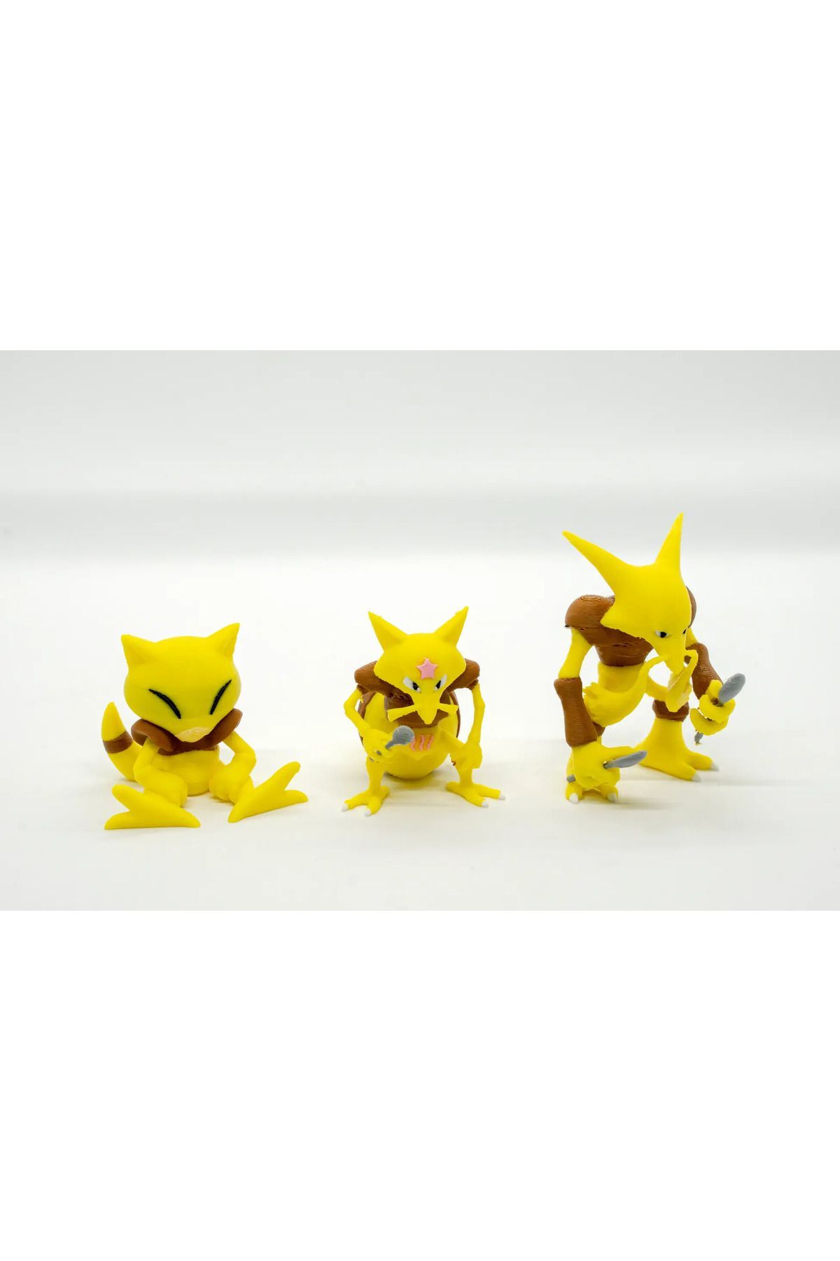 BloomLab-Pokemon Abra Kadabra Alakazam - 3D Model Evolution Set of 3 1