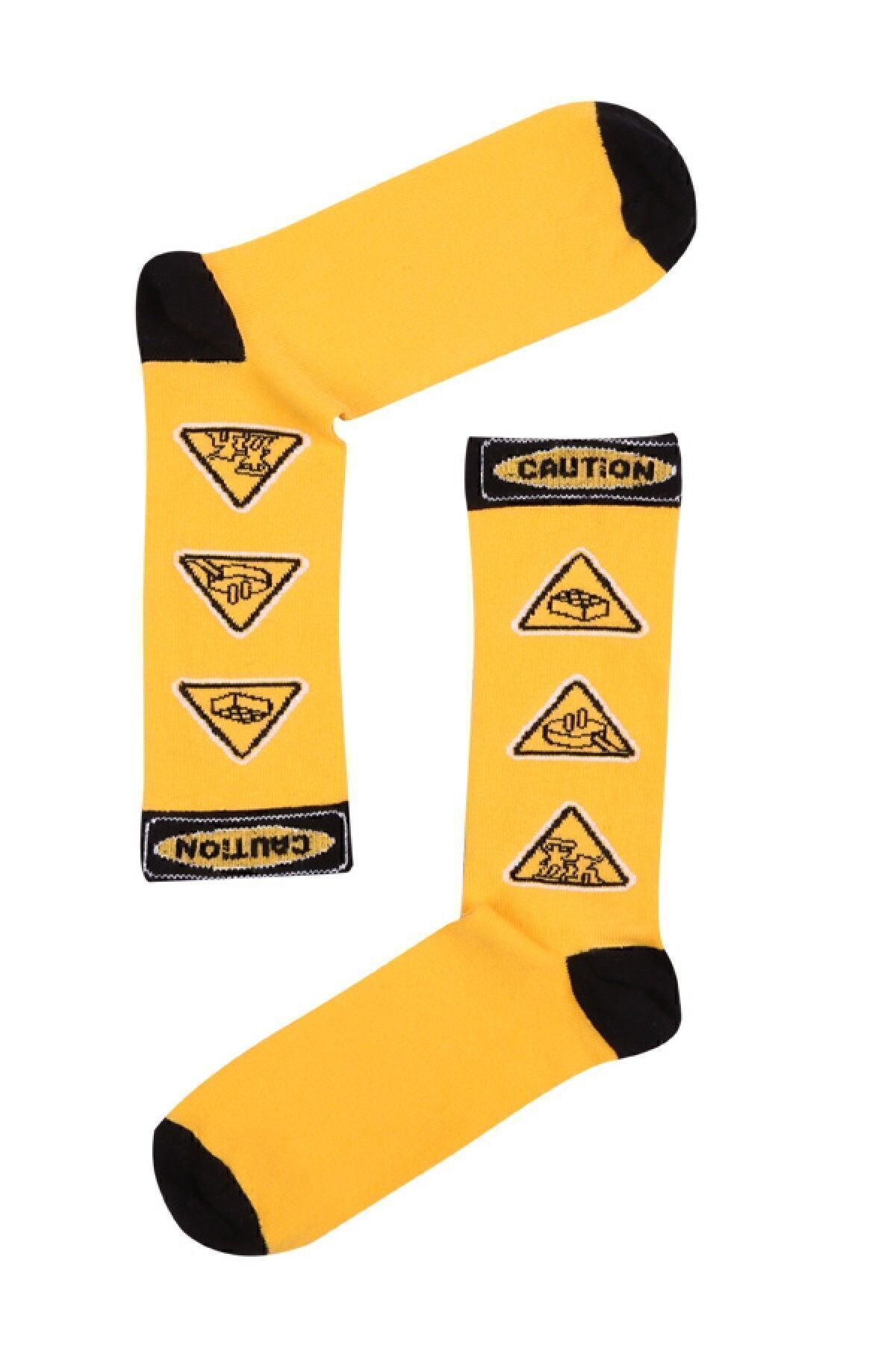جوراب چند رنگ مردانه جورابهای زرد اورجینال The Socks Company