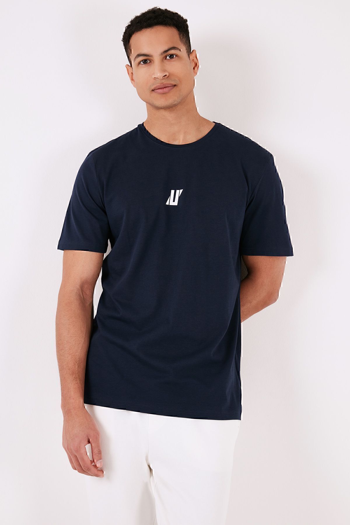 تیشرت مردانه آبی سرمه ای بوراتی | 5902753 اورجینال - تصویر 4