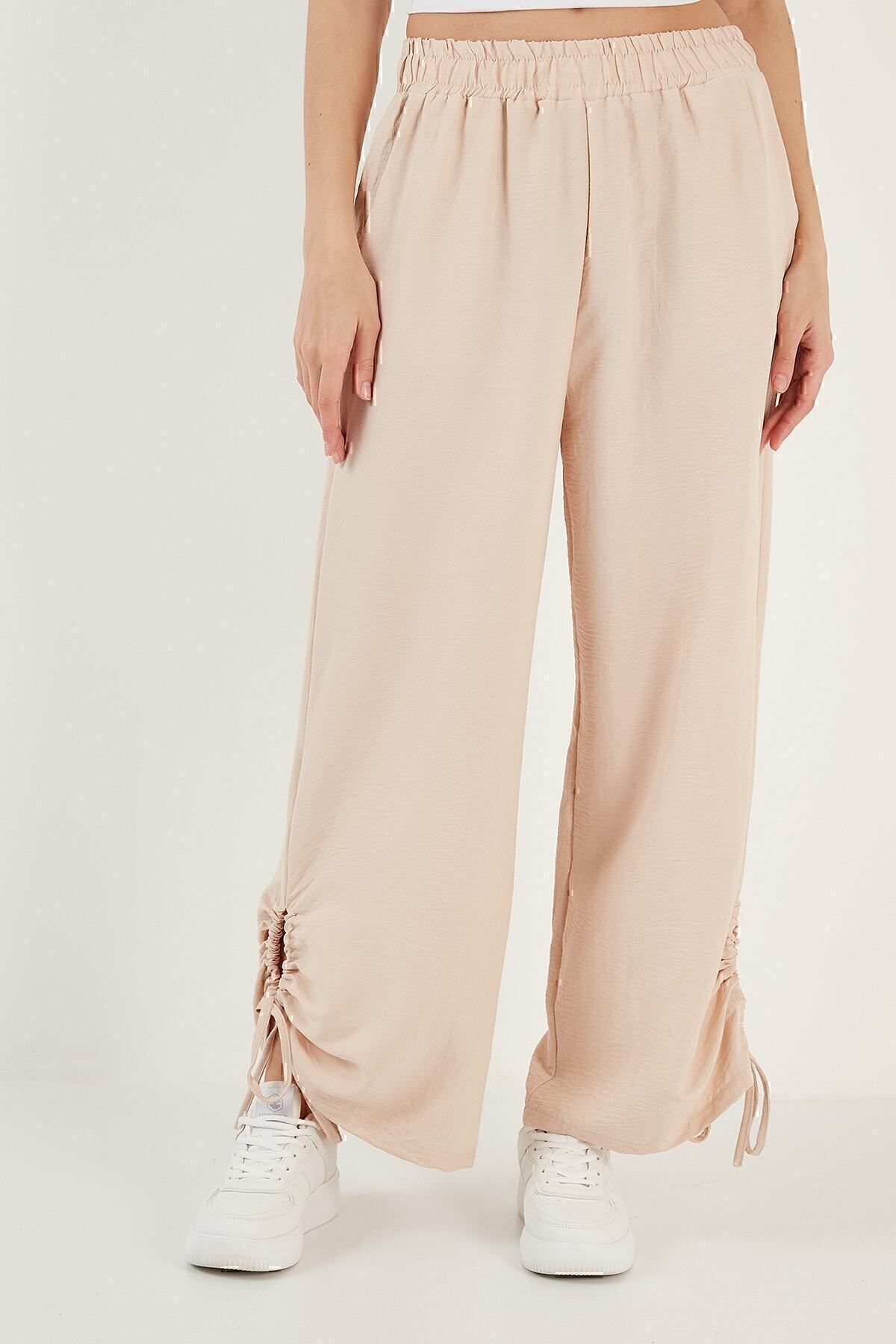 Lela-Pantaloni largi de vară cu croială relaxată 3