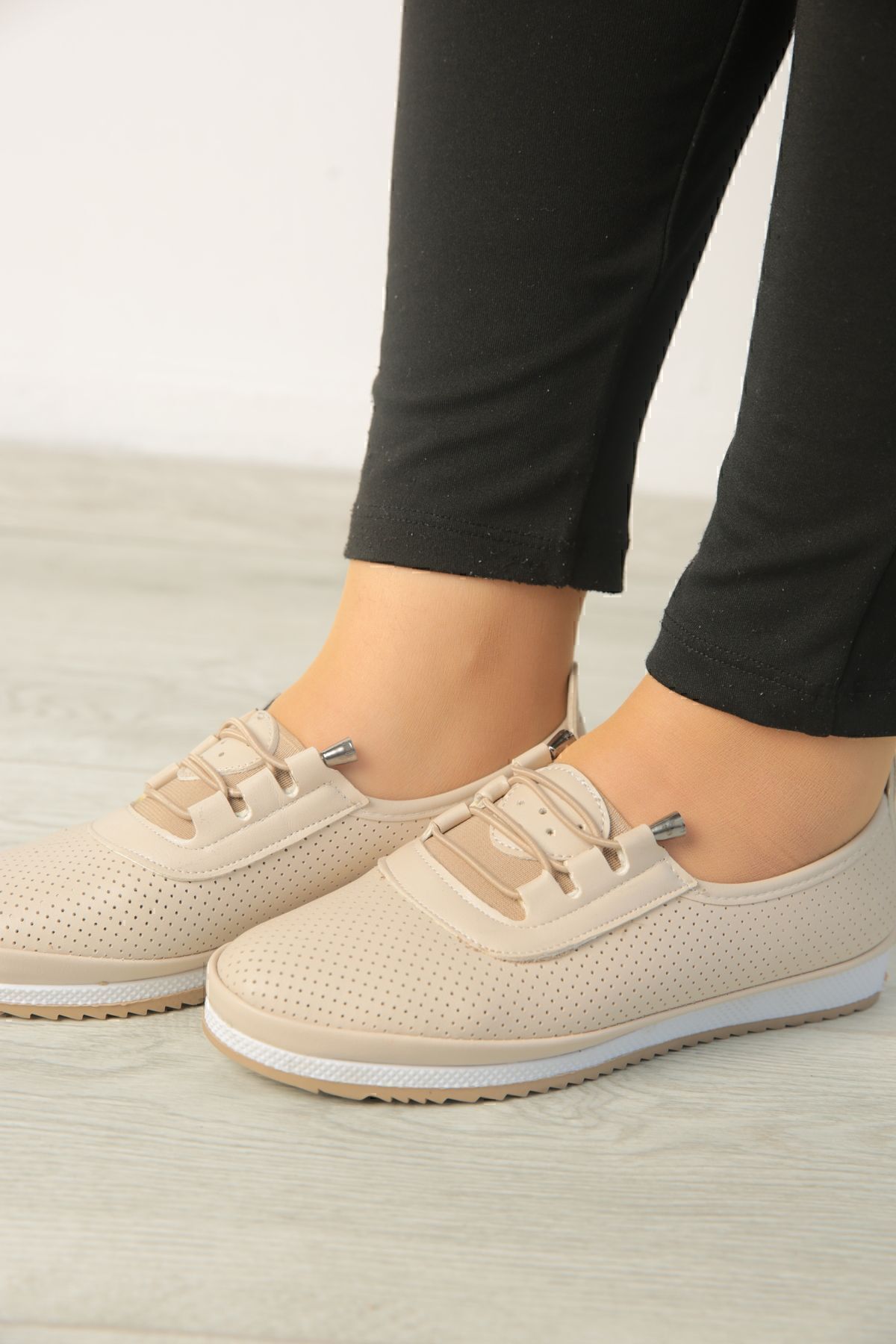 ASL SHOES STORE-Talpă ortopedică Zilnic, moale, confortabilă, pentru femei, pantofi de balerină perforați cu șnur 2