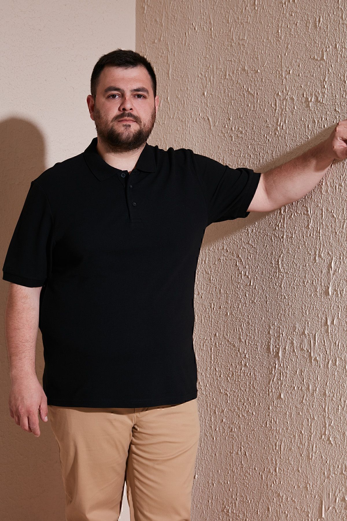 بوراتی تی شرت مردانه یقه گرد طرح پولو کد 5902127B