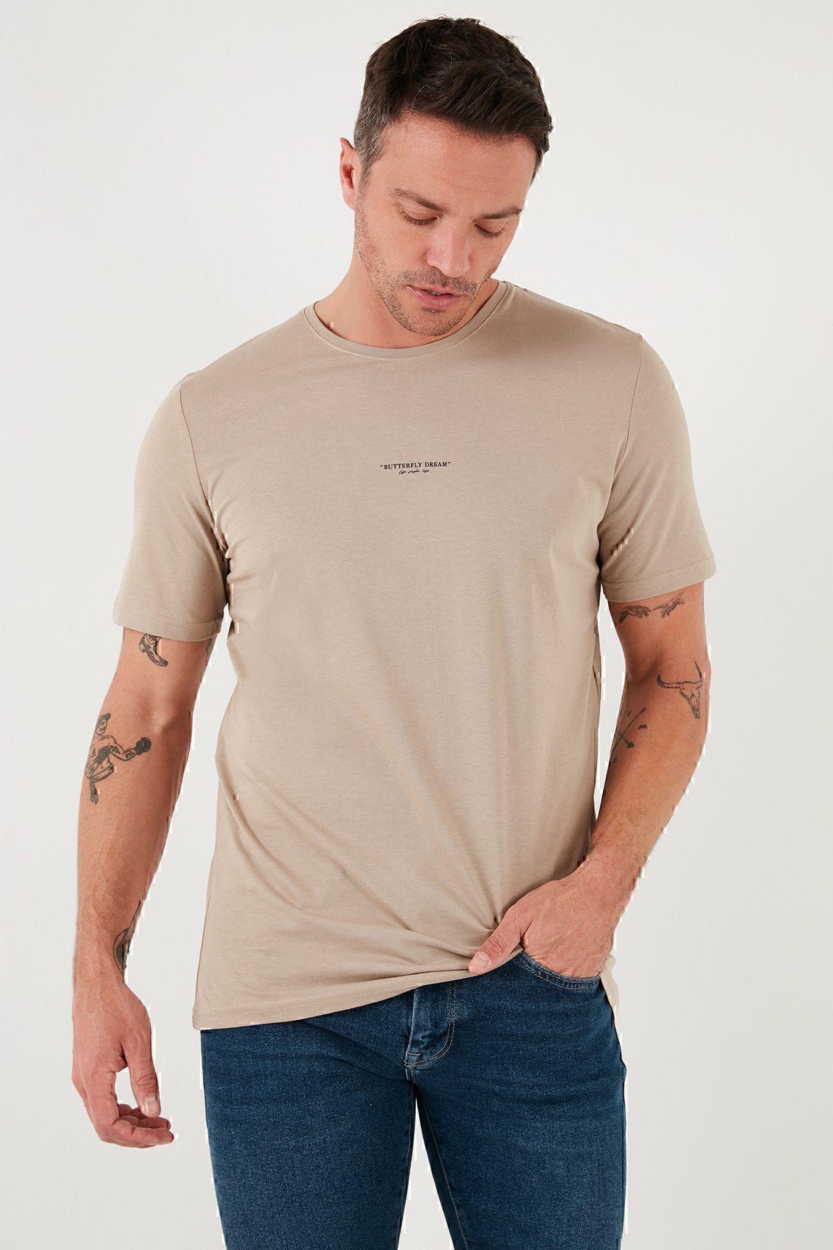 تیشرت مردانه قهوه ای بوراتی | 5902757 اورجینال - تصویر 6