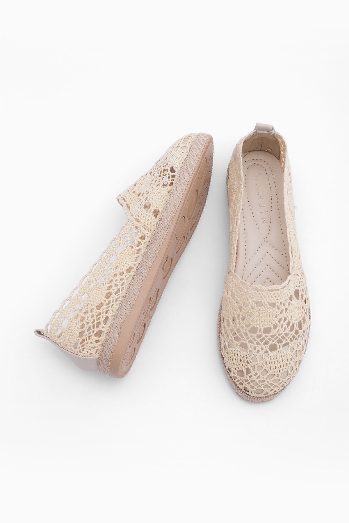 Marjin-Women's Knitted Espadrille Casual Shoes Erlin beige 6