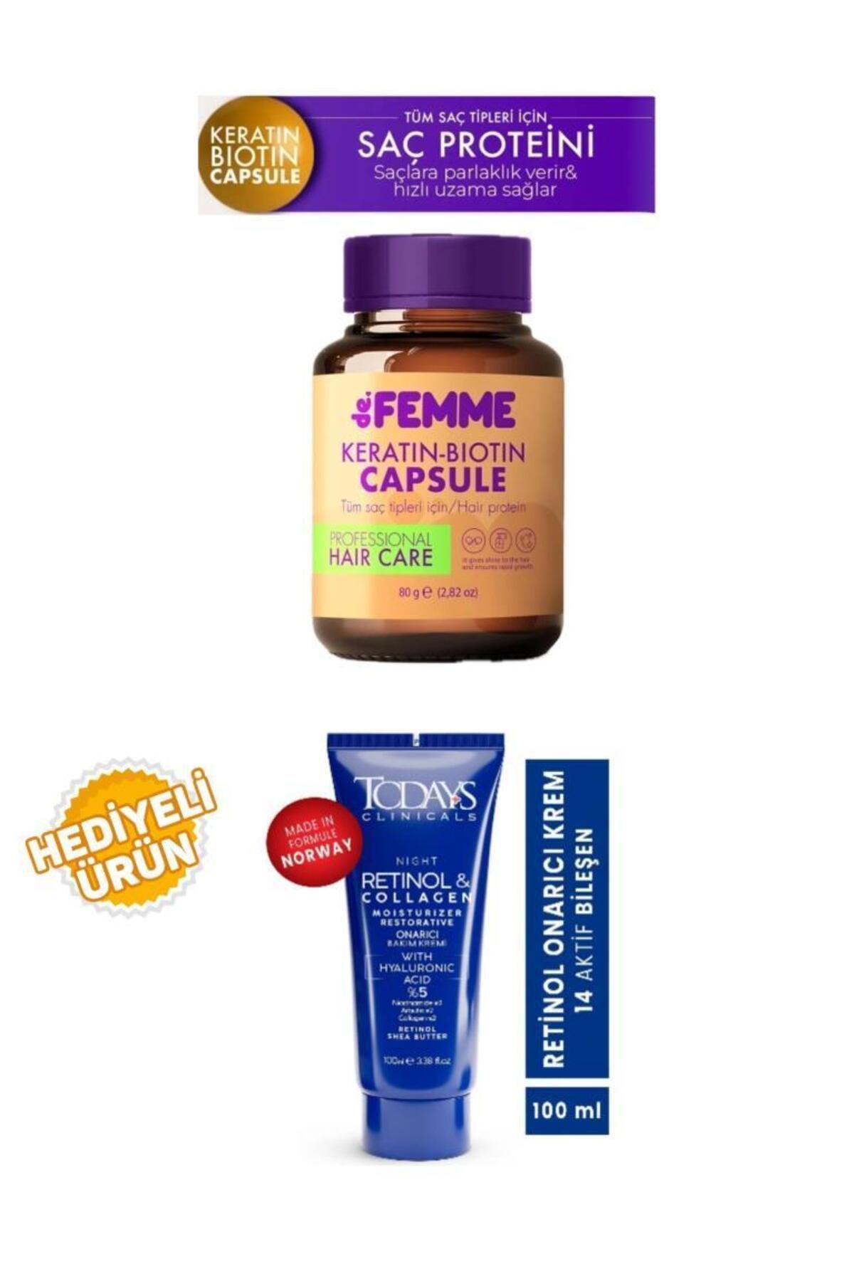 De Femme Saç Bakım Proteini+Todays Clinicls Onarıcı Krem 100ml
