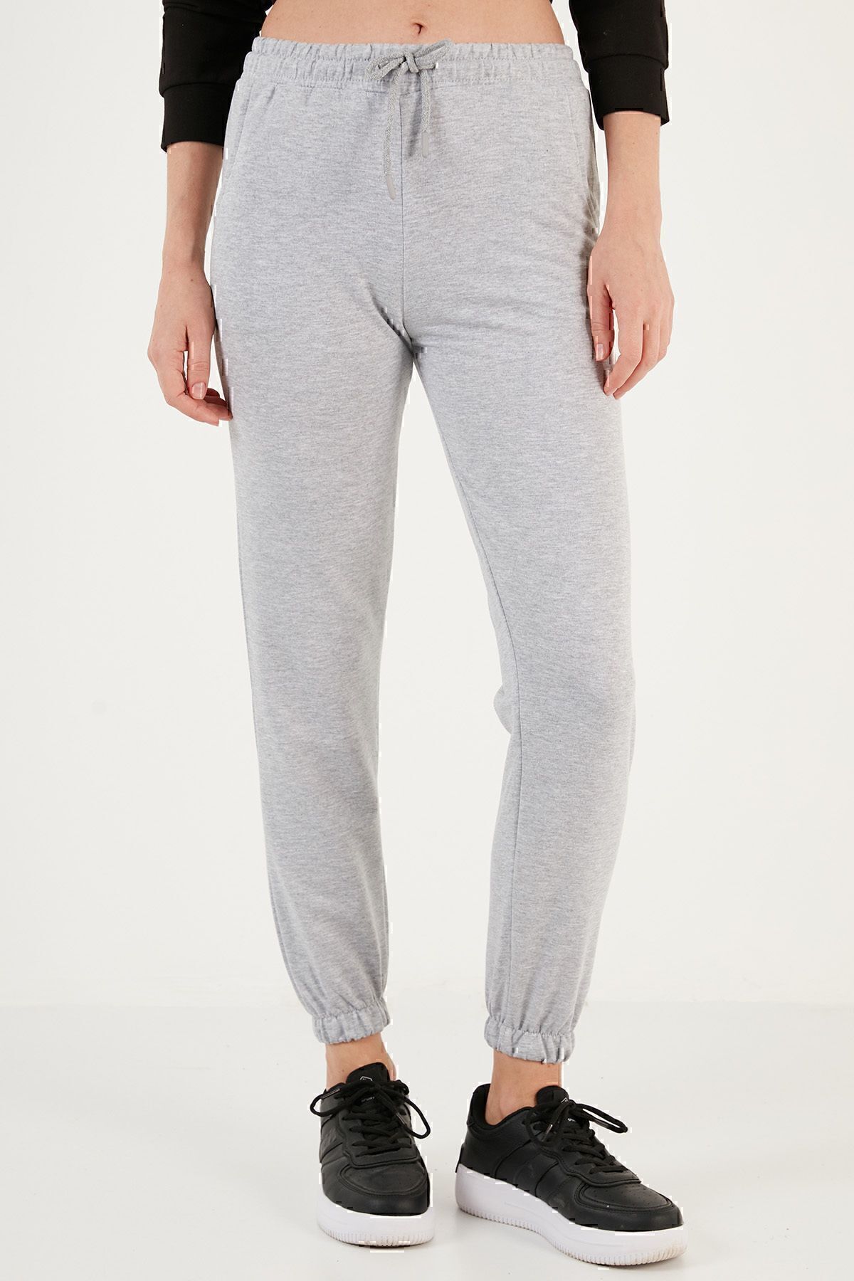 Lela-Cotton Basic Jogger Sweatpants with Elastic Waist and Legs5864171 3