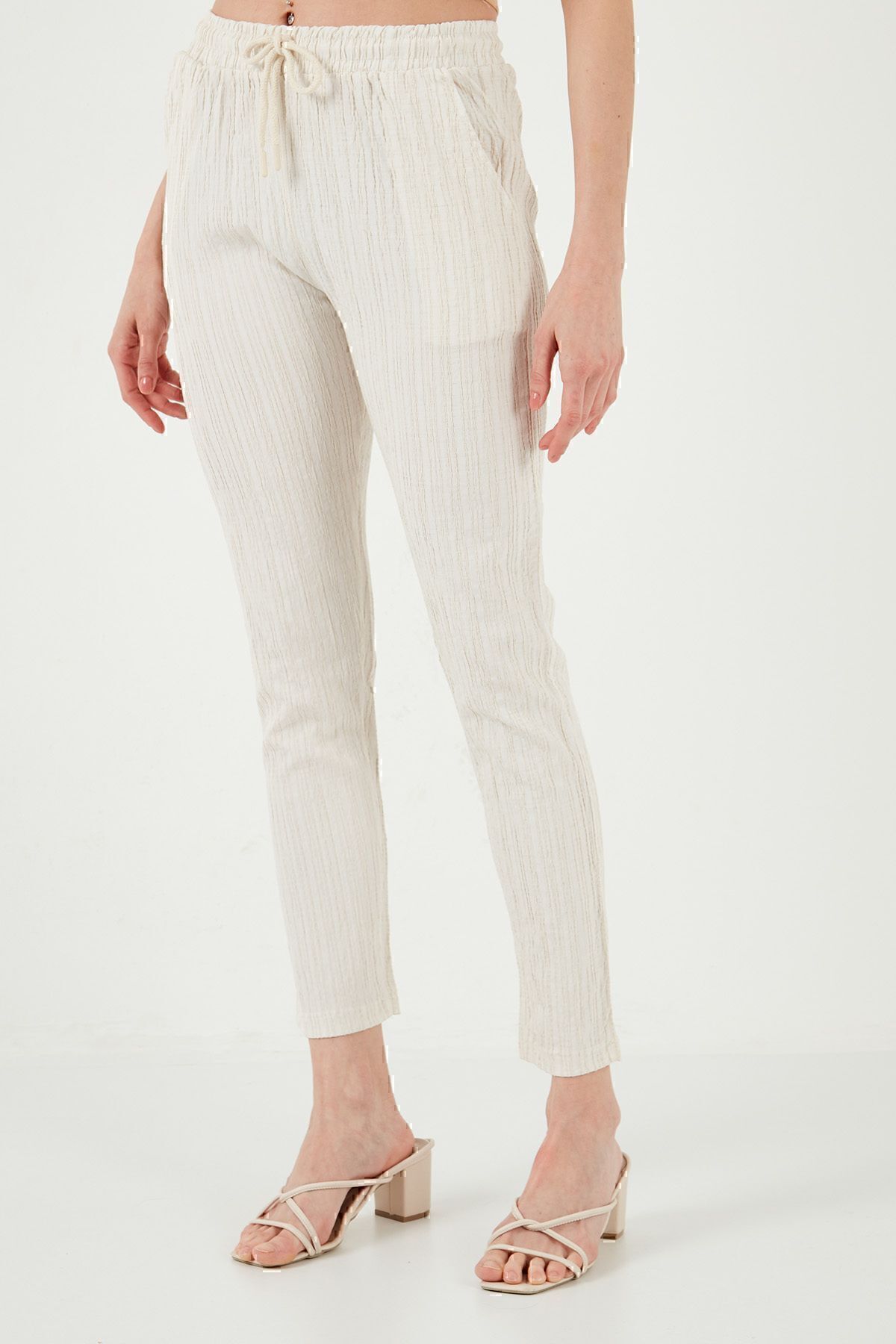 Lela-Pantaloni Slim Fit cu buzunare - PANTALONI5865297 4