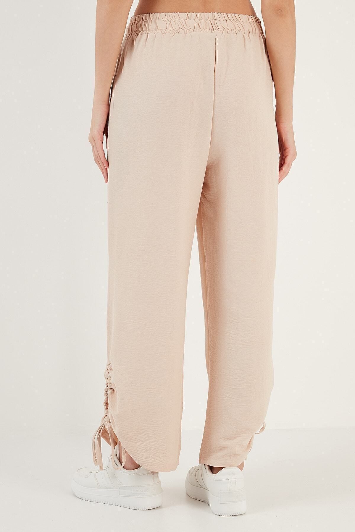 Lela-Pantaloni largi de vară cu croială relaxată 6