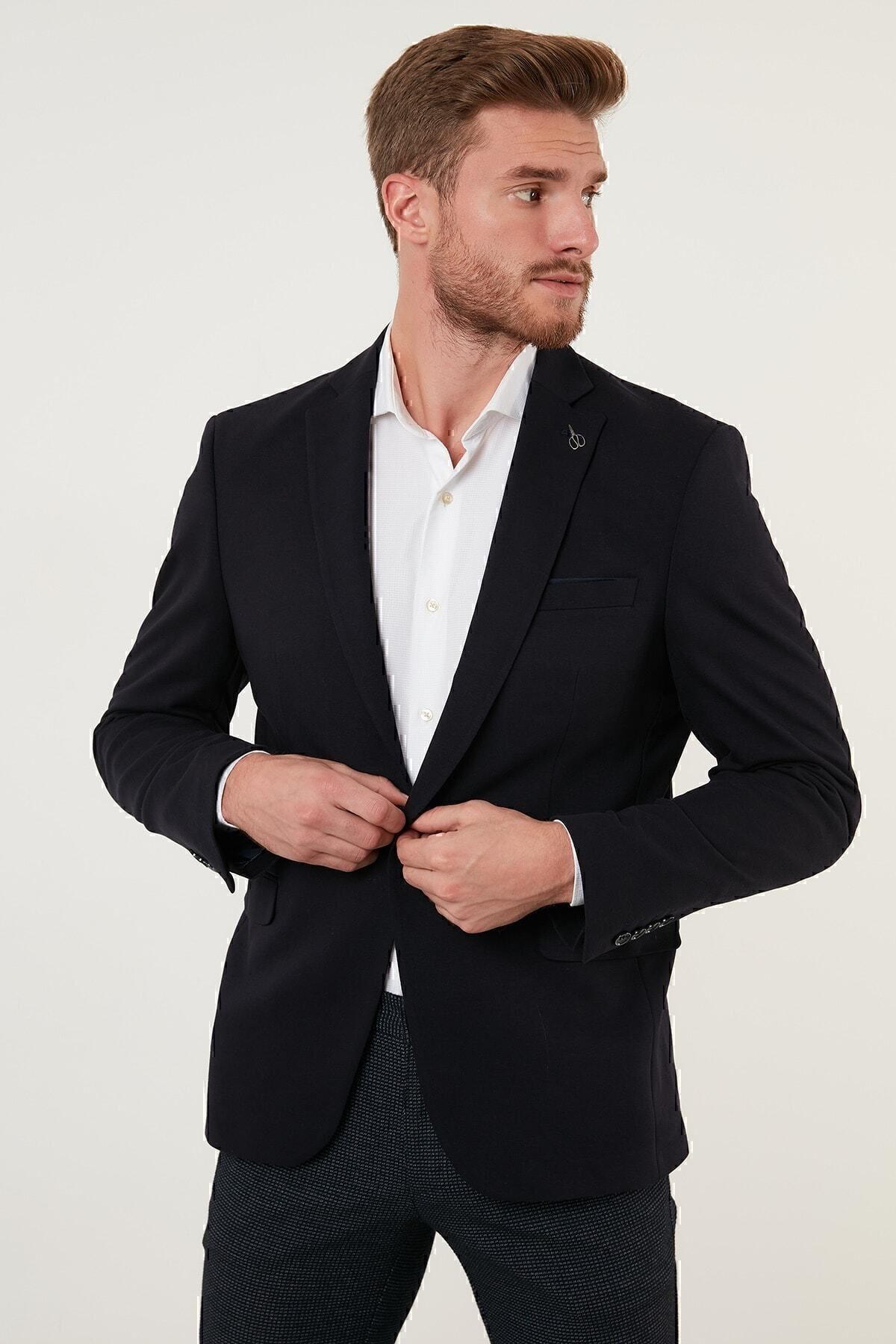 Slim Fit 6 Drop Single Slit Blazer کت مردانه 2163115 B Buratti