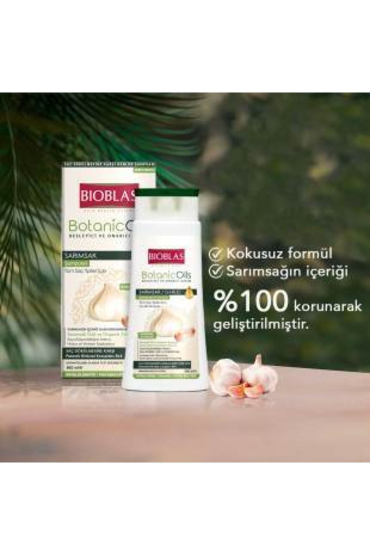 Bioblas-شامبو نباتي بالثوم 360 مل - غير معطر 2