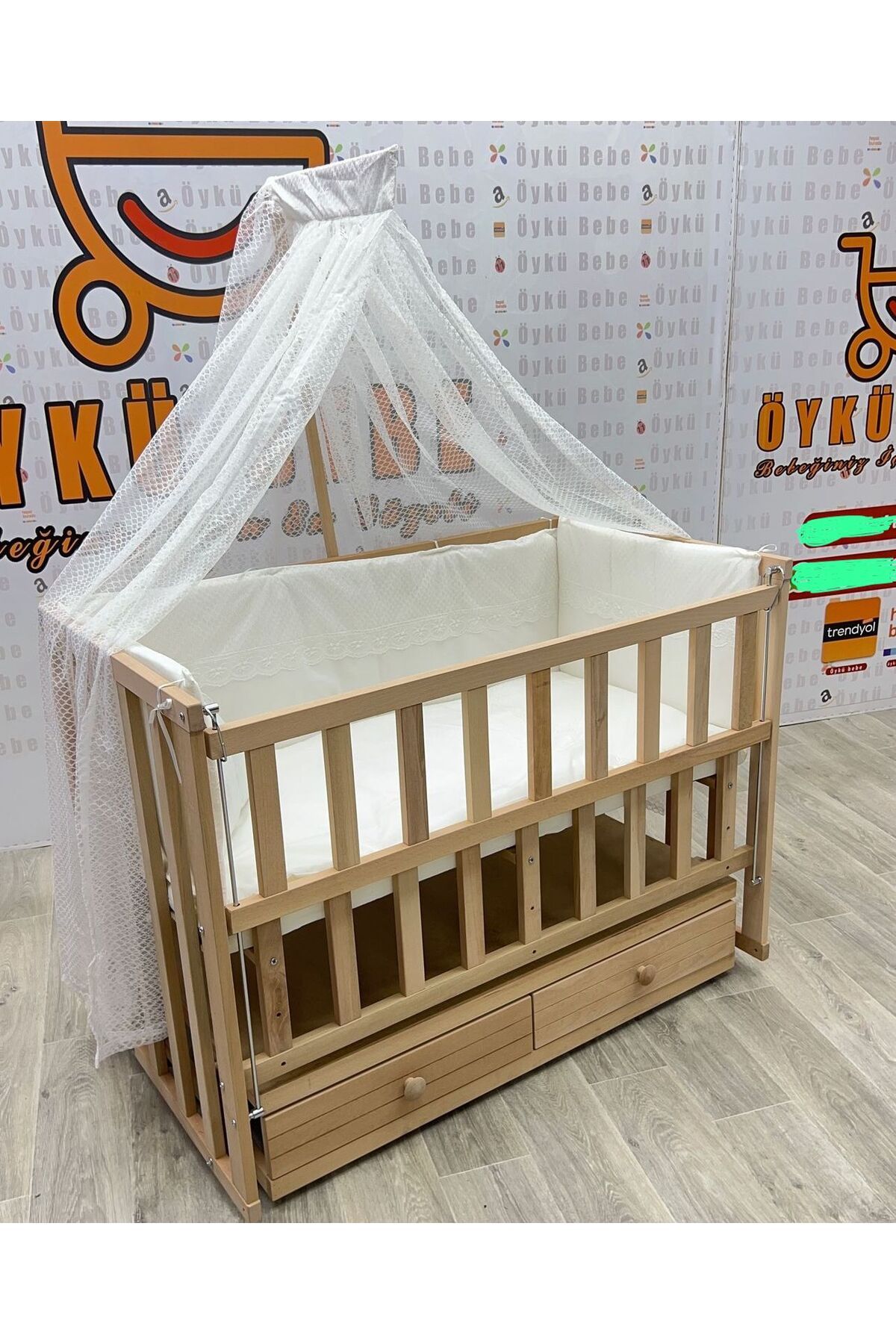 ÖYKÜ BEBEK DİYARI ÇEKMECELİ ANNE YANI ASANSÖRLÜ TEKERLEKLİ