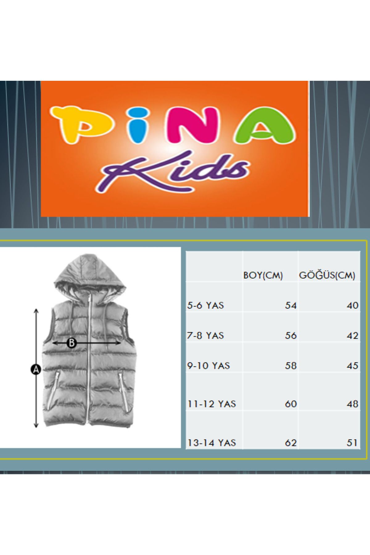 Pina Kids-Boy's Hooded Puffer Vest - Ylk.1005Y 6