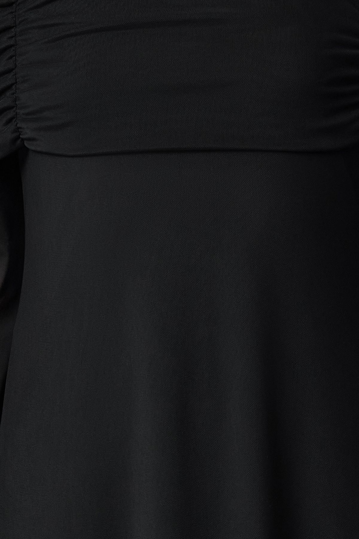Trendyol Collection-Sukienka dzianinowa midi - czarna, proste sznurowanie, Twoaw25el00362 3