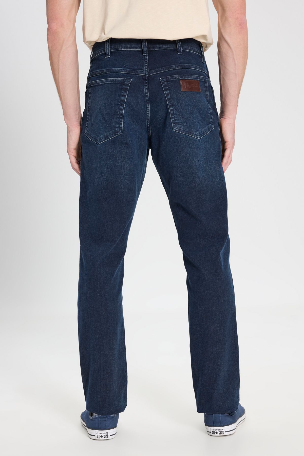 شلوار جین آبی مردانه تگزاس باریک و برش نرمال کمر انعطاف پذیر Wrangler