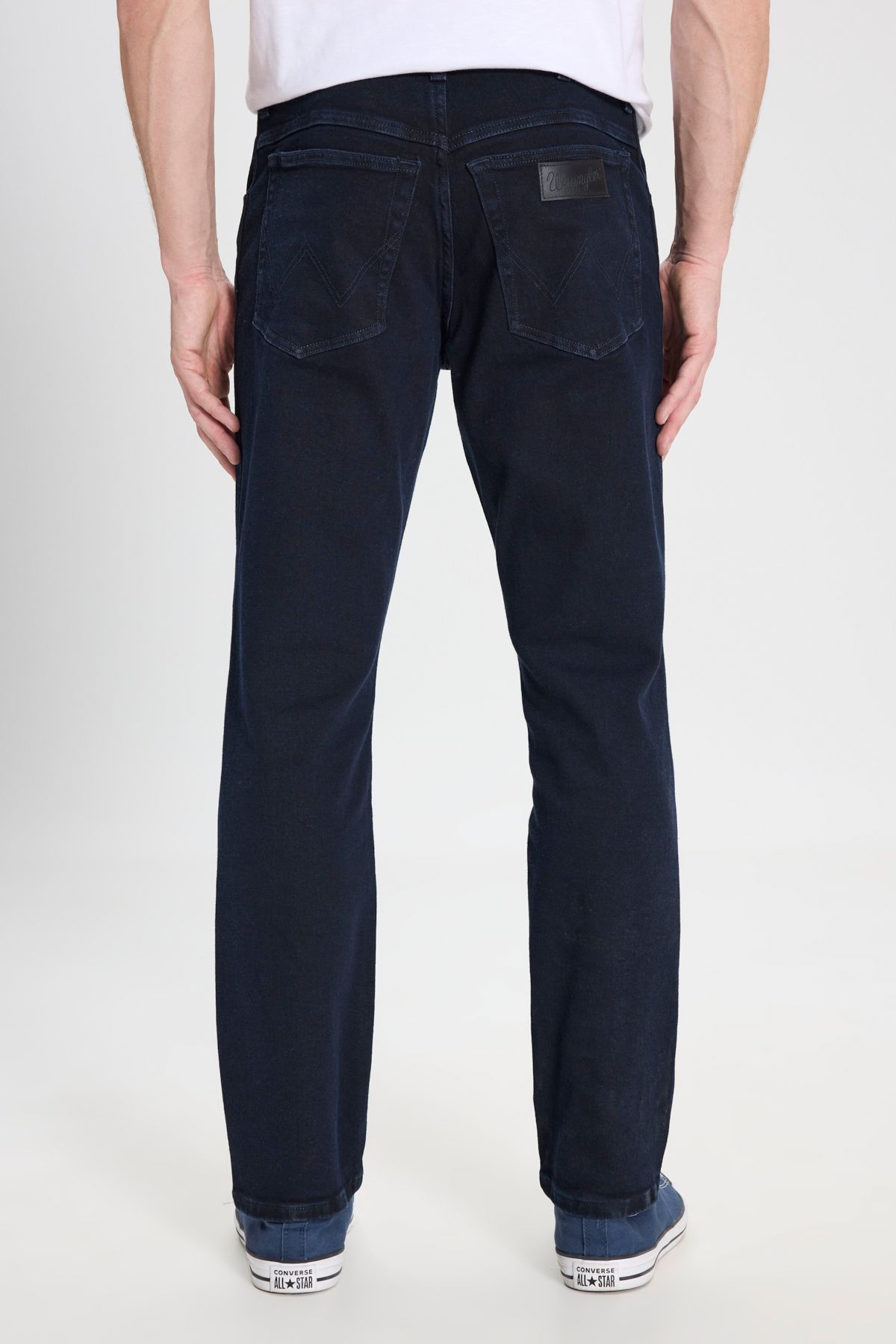 شلوار جین آبی مردانه تگزاس باریک و برش نرم کمر تیره انعطاف پذیر Wrangler